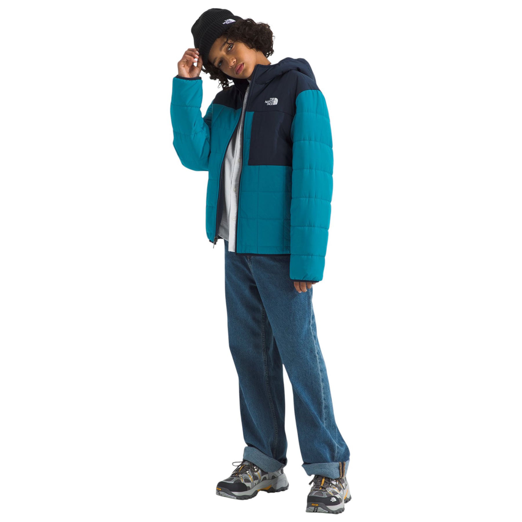 The-North-Face-Reversible-Shasta-Full-Zip-Hooded-Jacket---Boys--Dusk-Blue---Summit-Navy