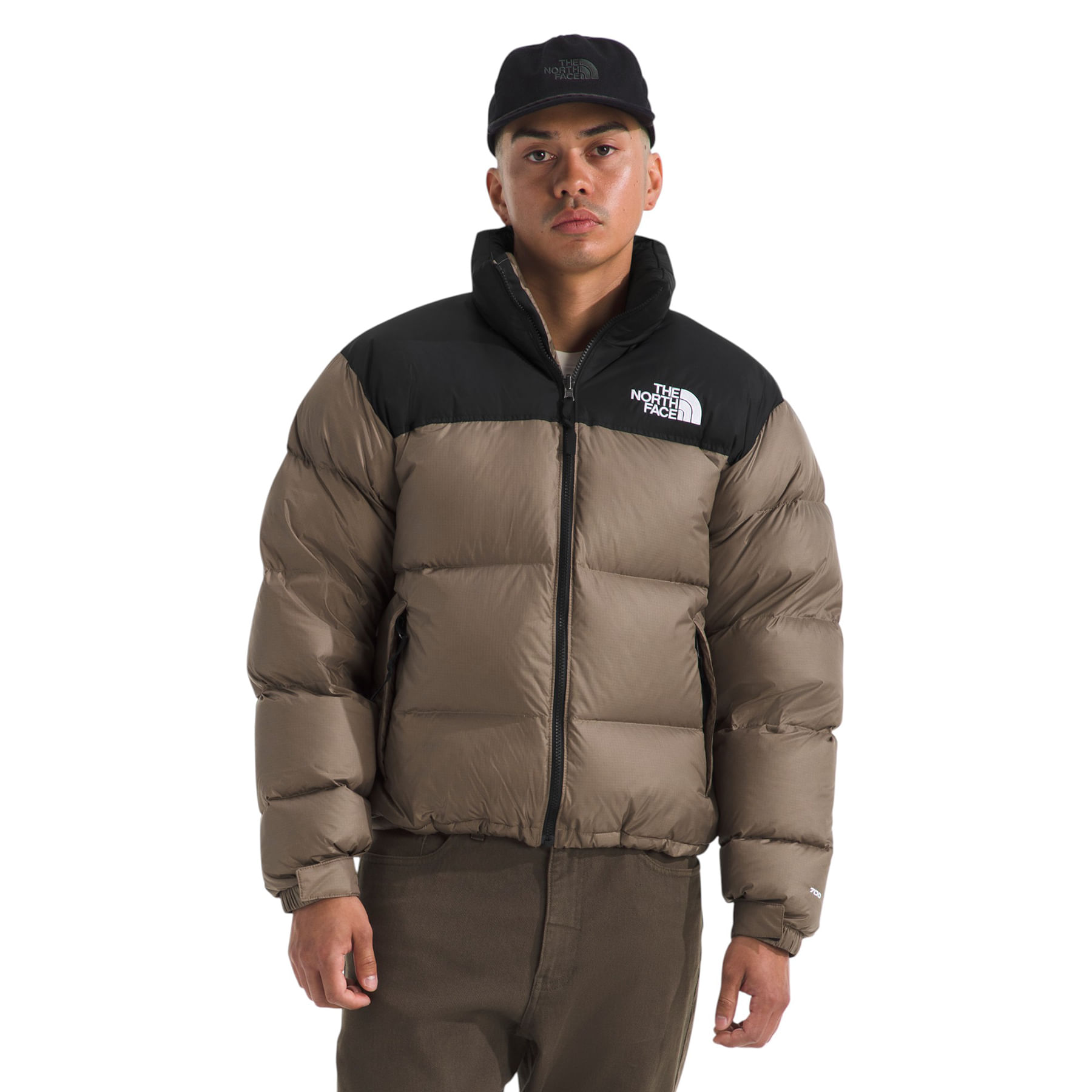 The-North-Face-1996-Retro-Nuptse-Jacket---Men-s-Mocha-Brown---TNF-Black