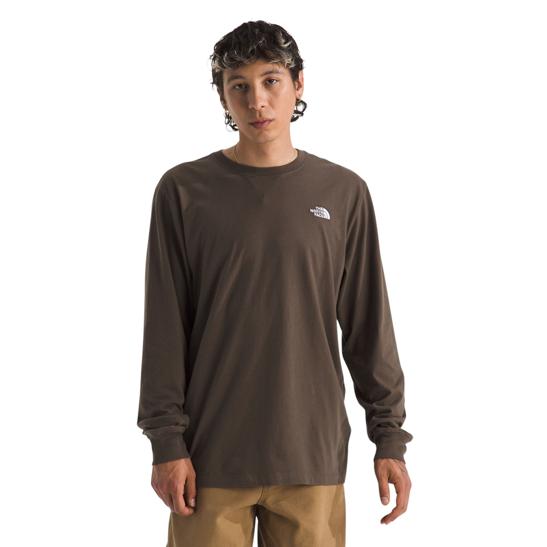 トップス everyone original logo long sleeve tee L adidas Originals T-Shirt Reclaim Logo Long Sleeves - Orbit Grey
