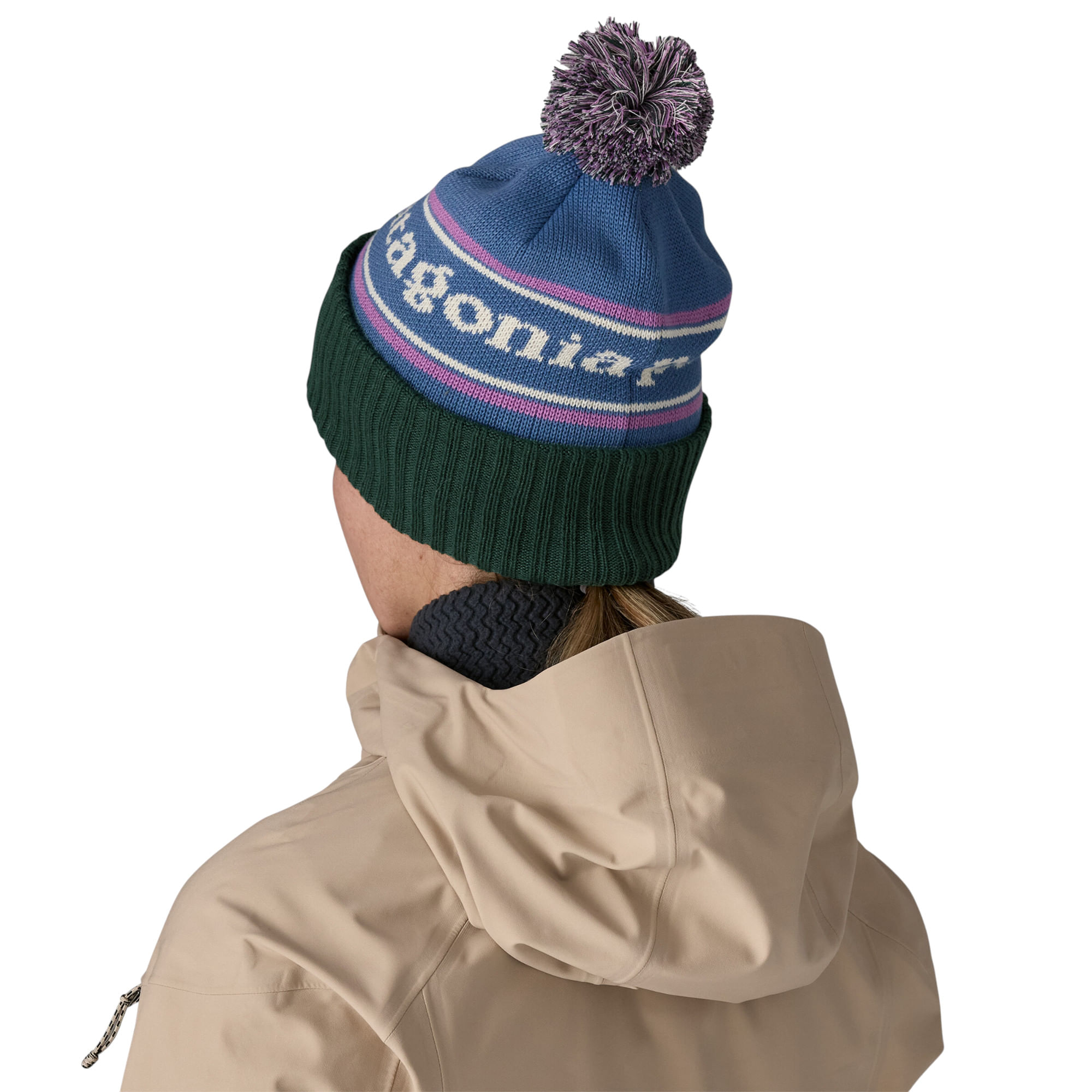 Patagonia-Powder-Town-Beanie-Park-Stripe---Barnacle-Blue