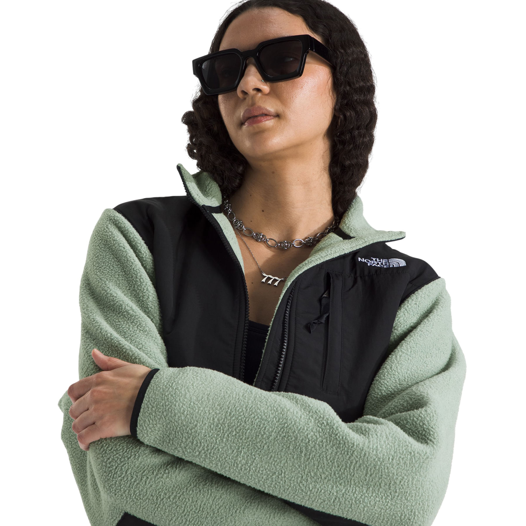 The-North-Face-Retro-Denali-Jacket---Women-s-Slate-Moss---TNF-Black