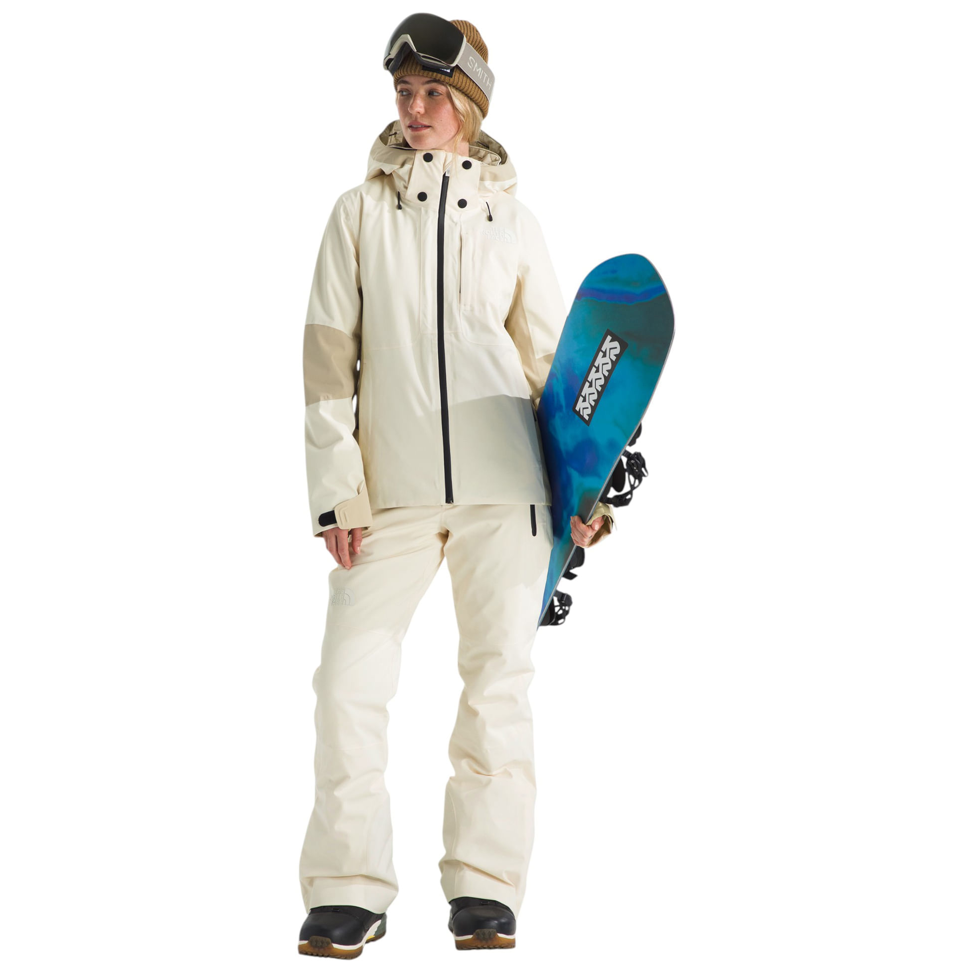 The-North-Face-Lenado-Jacket---Women-s-White-Dune---Gravel