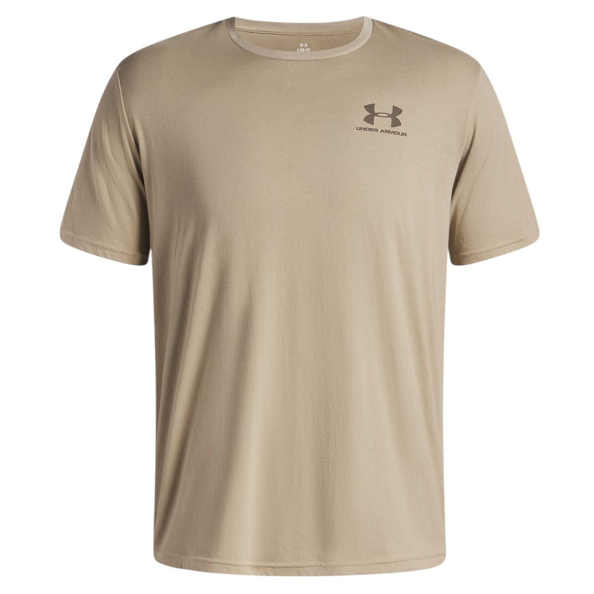 Under-Armour-Sportstyle-Left-Chest-T-Shirt-City-Khaki---Taupe-Dusk