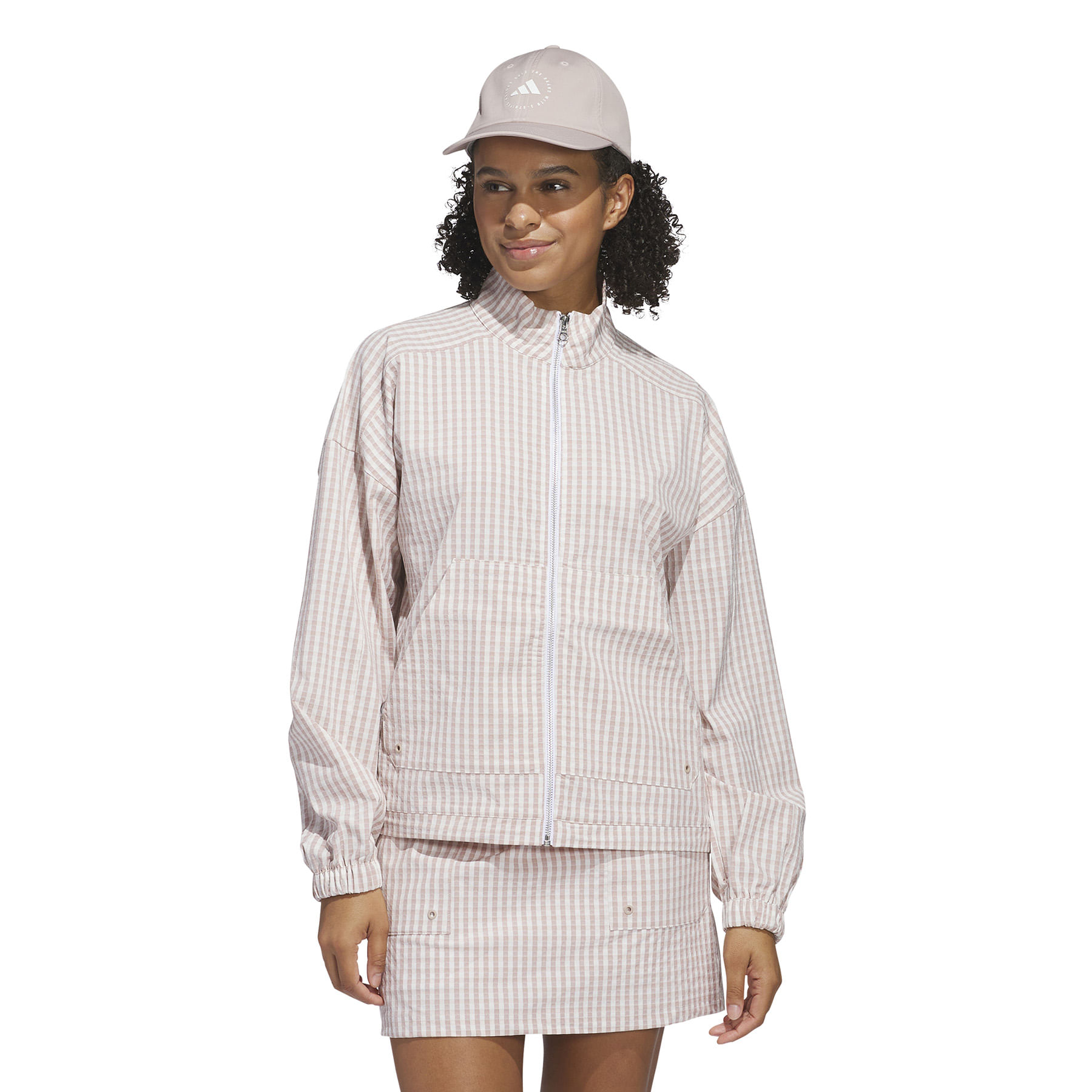 adidas-Ultimate365-Gingham-Jacket---Women-s-Wonder-Taupe