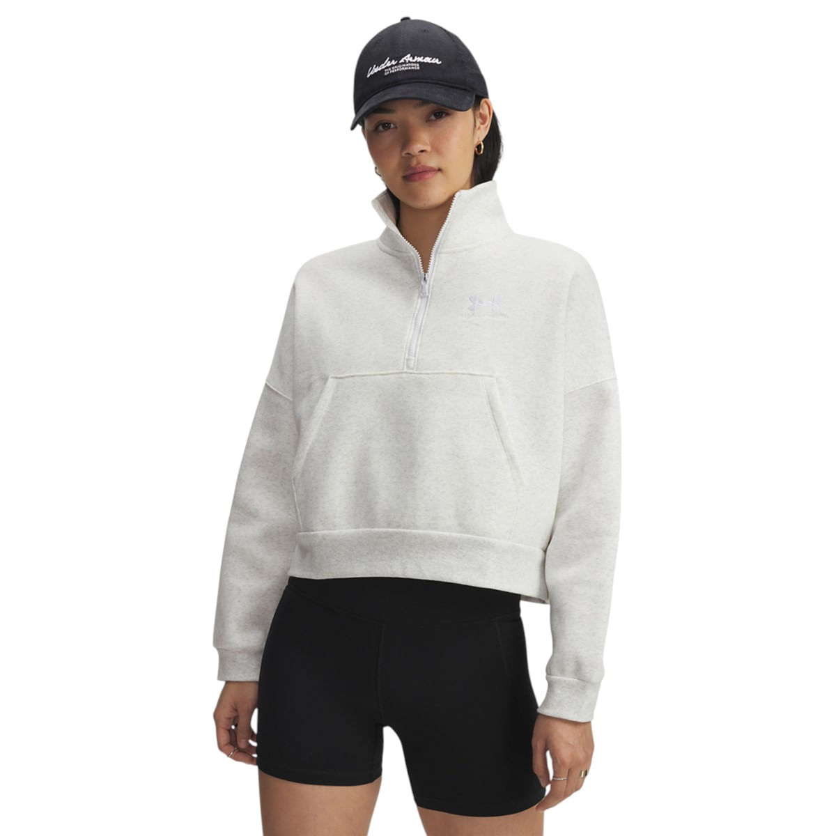 Under-Armour-Icon-Fleece-Oversized-Half-Zip-Top-Distant-Gray-Medium-Heather---White