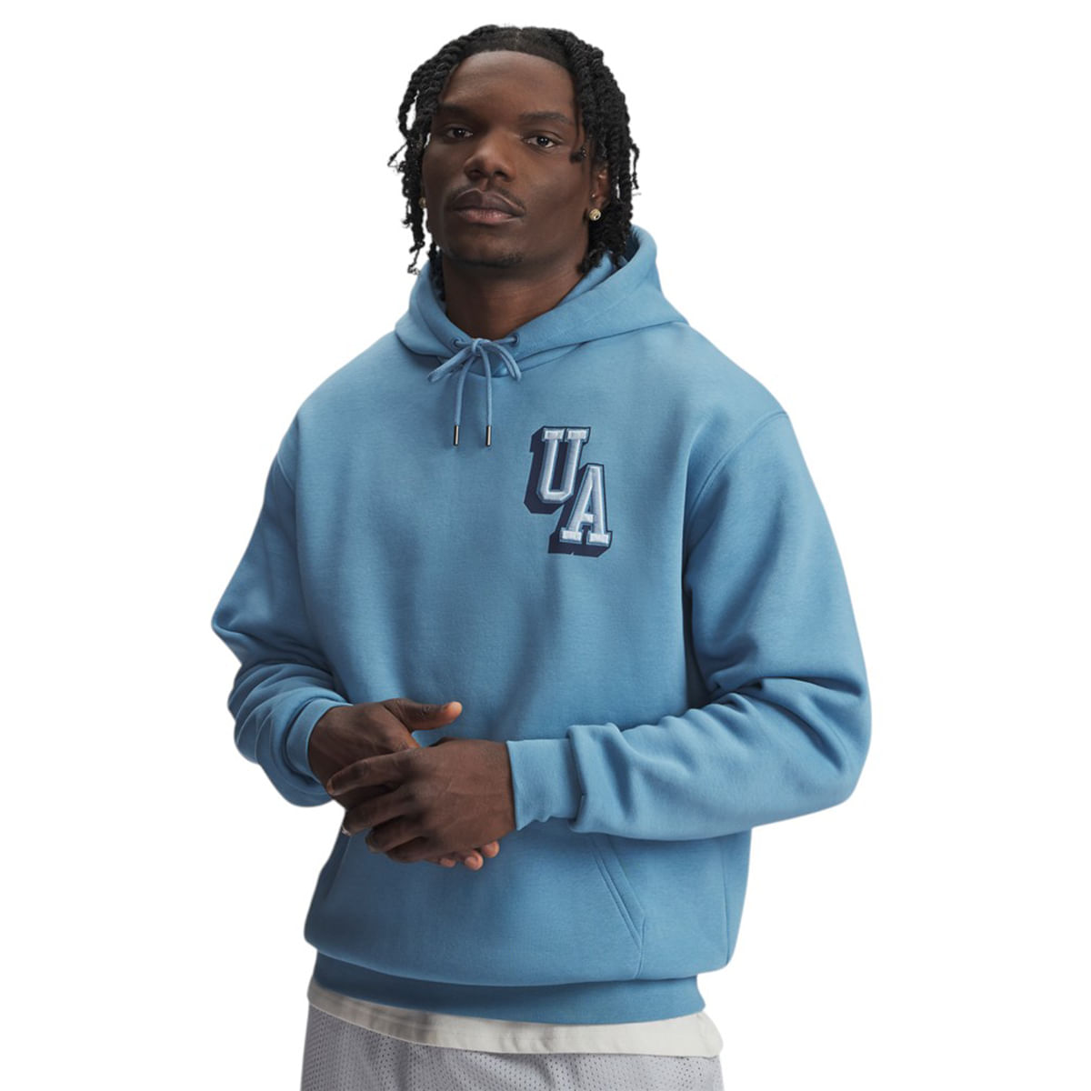 Under-Armour-Icon-Fleece-Graphic-Hoodie---Men-s-Blue-Smoke