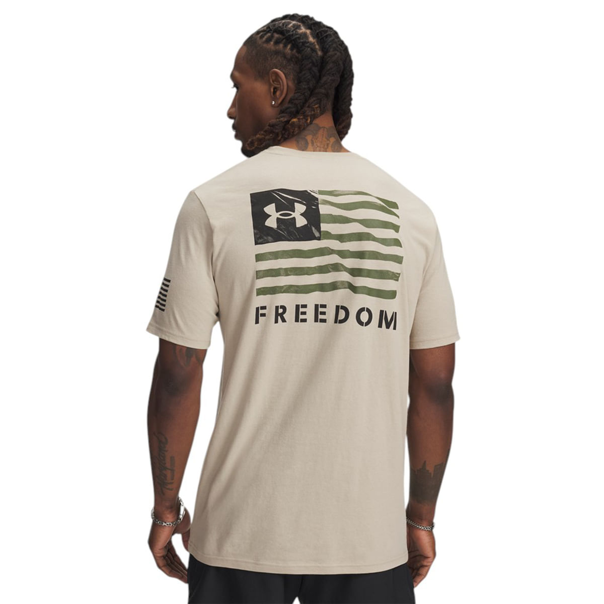 Under-Armour-Freedom-Banner-T-Shirt---Men-s-Desert-Sand---Black