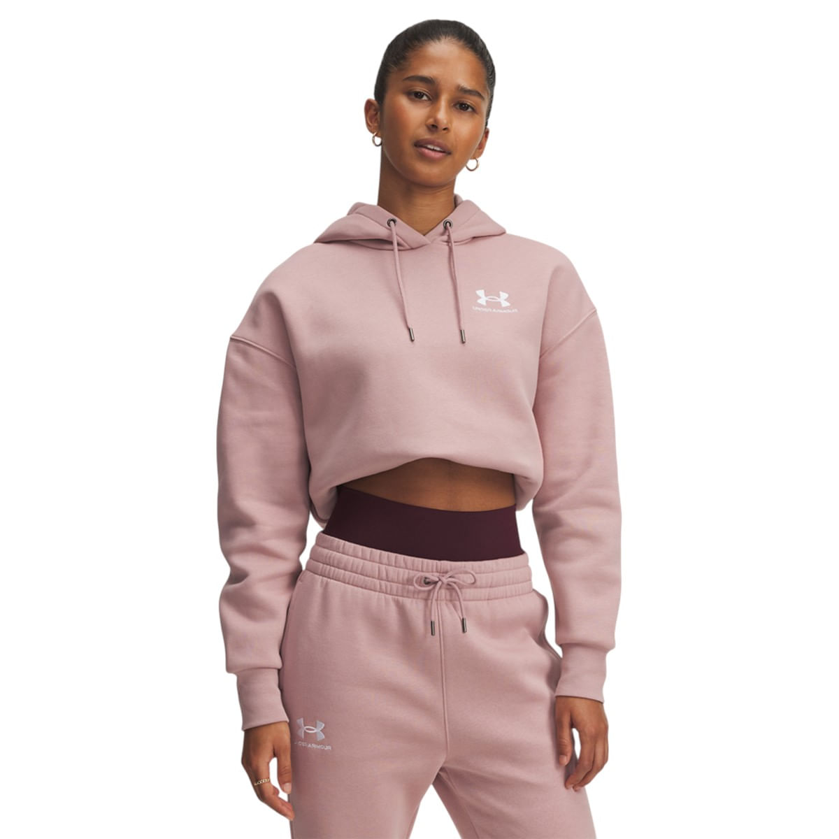 Under-Armour-Icon-Fleece-Oversized-Hoodie---Women-s-Tourmaline-Pink---White