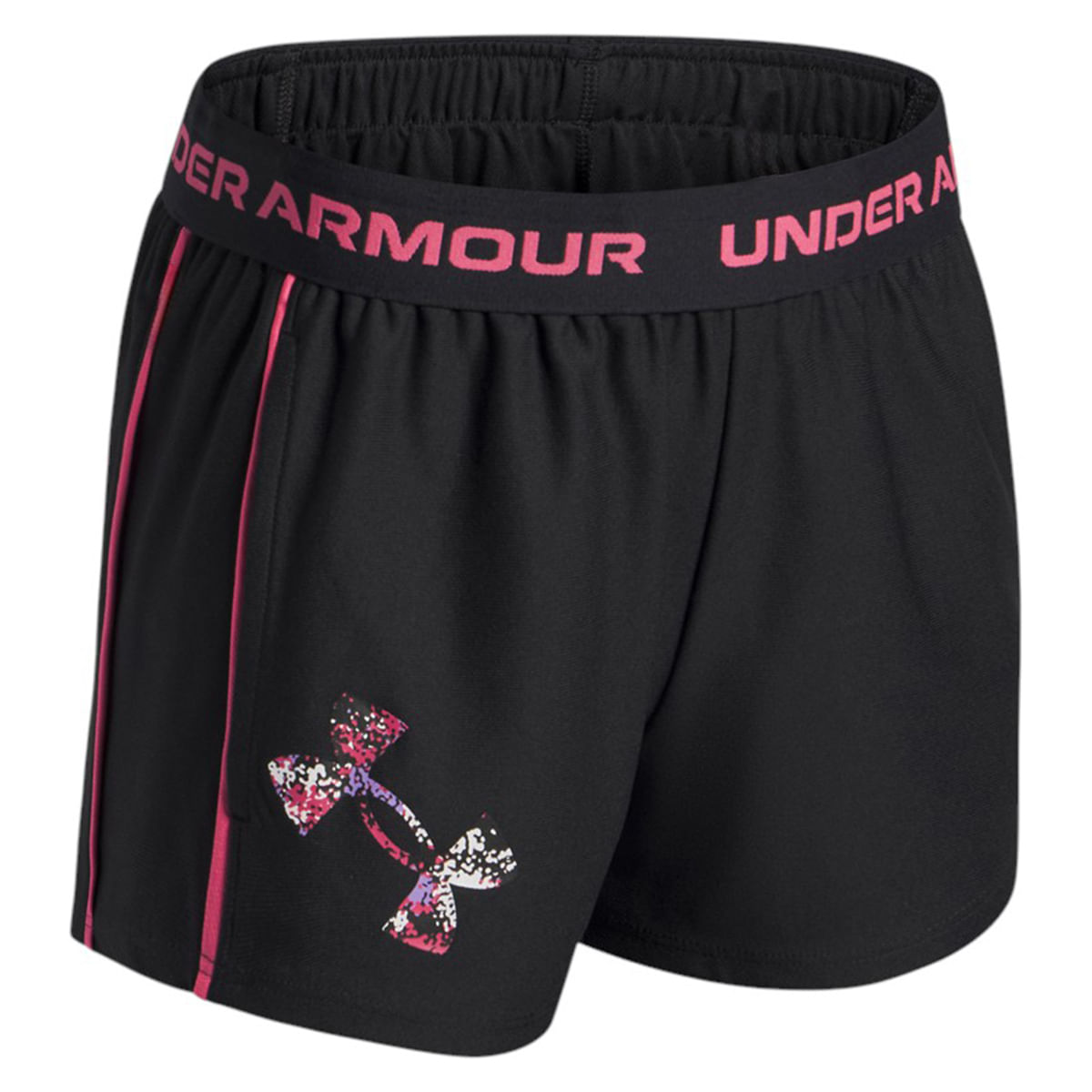 Under-Armour-Tech-Play-Up-Logo-Shorts-Girls--Black
