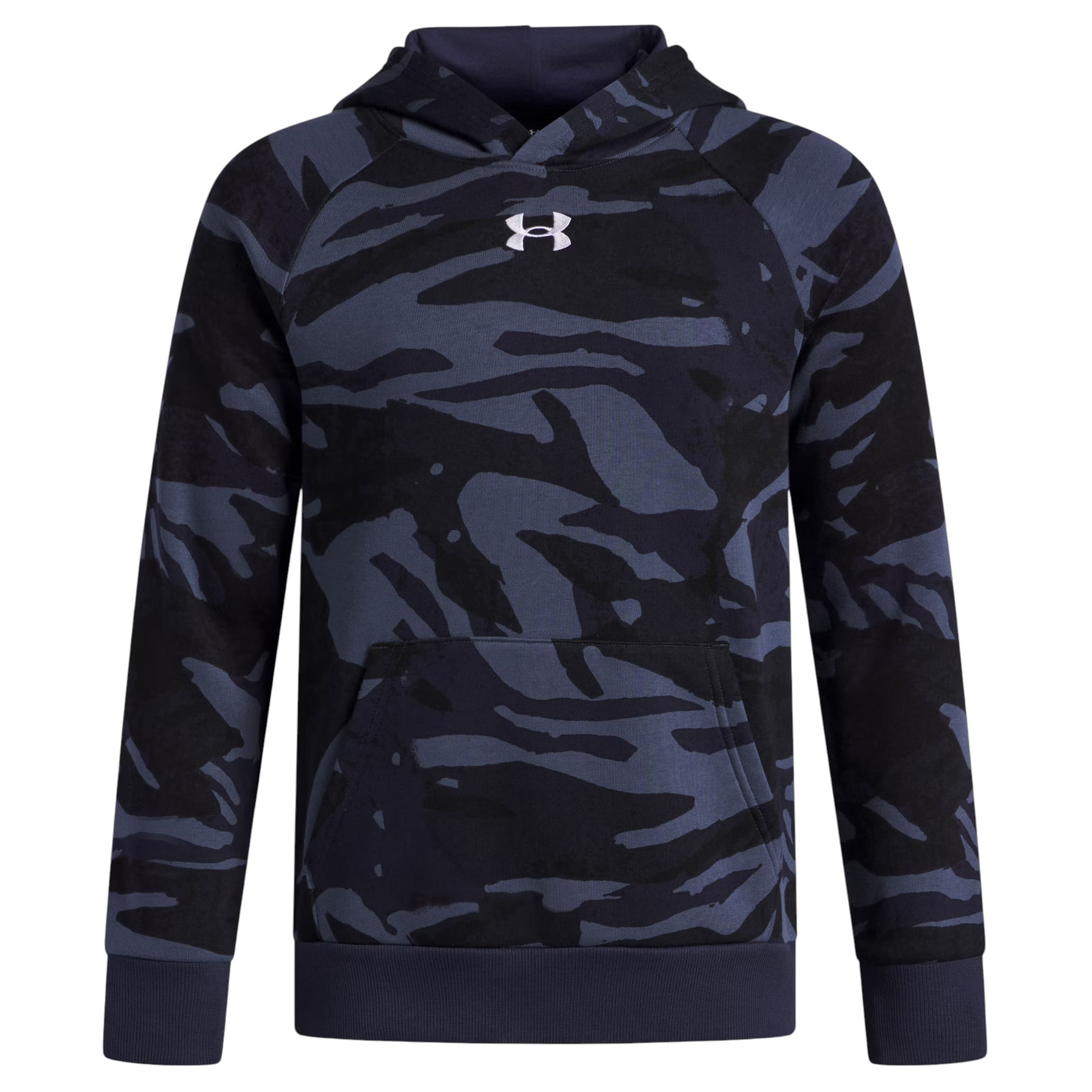 Under-Armour-Rival-Fleece-Printed-Hoodie---Boys--Washed-Navy