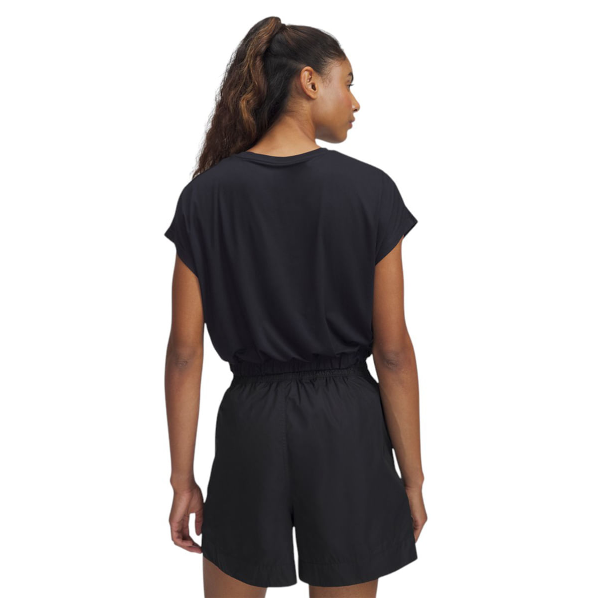 Under-Armour-Motion-Bubble-Hem-Short-Sleeve-Shirt---Women-s-Black---Jet-Gray