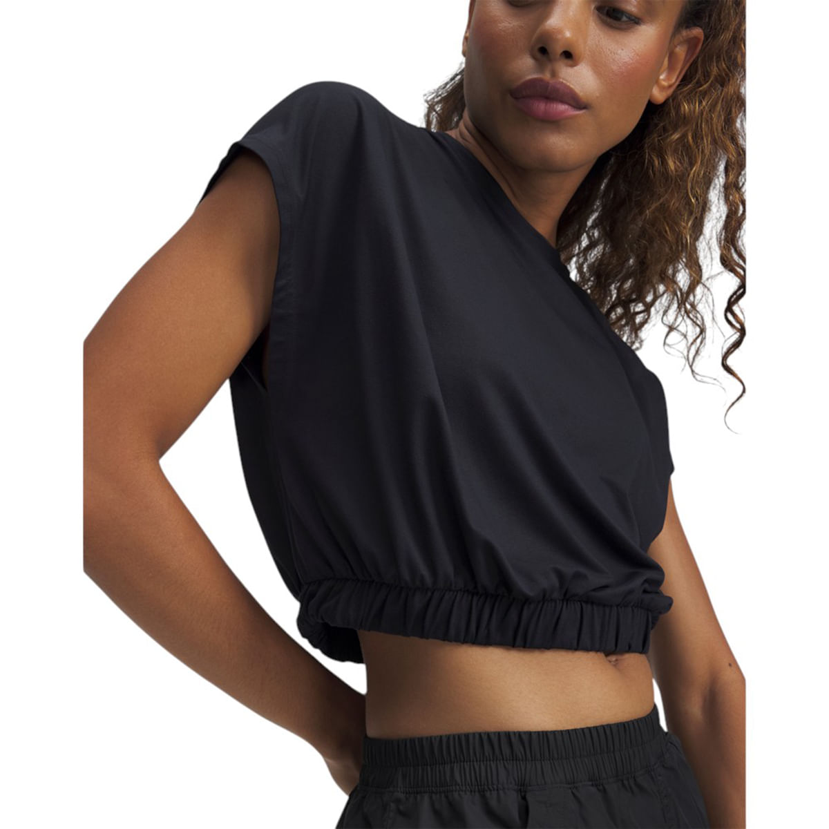 Under-Armour-Motion-Bubble-Hem-Short-Sleeve-Shirt---Women-s-Black---Jet-Gray