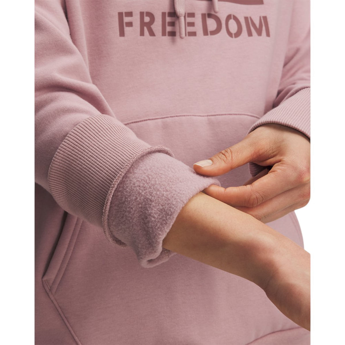 Under-Armour-UA-Freedom-Rival-Hoodie---Women-s-Tourmaline-Pink---Maroon-Mist