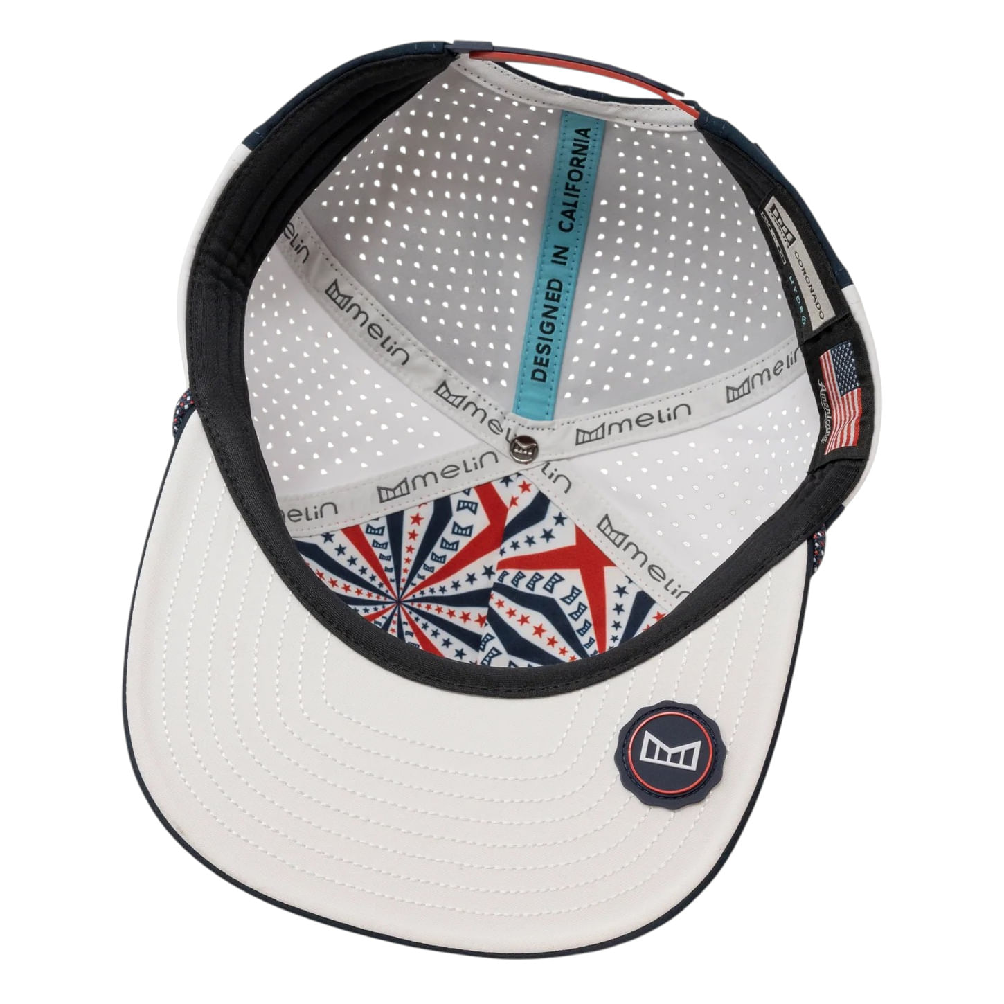 Melin Coronado Americana Hydro Snapback Hat - White, Red, Navy XL – image 5 of 5