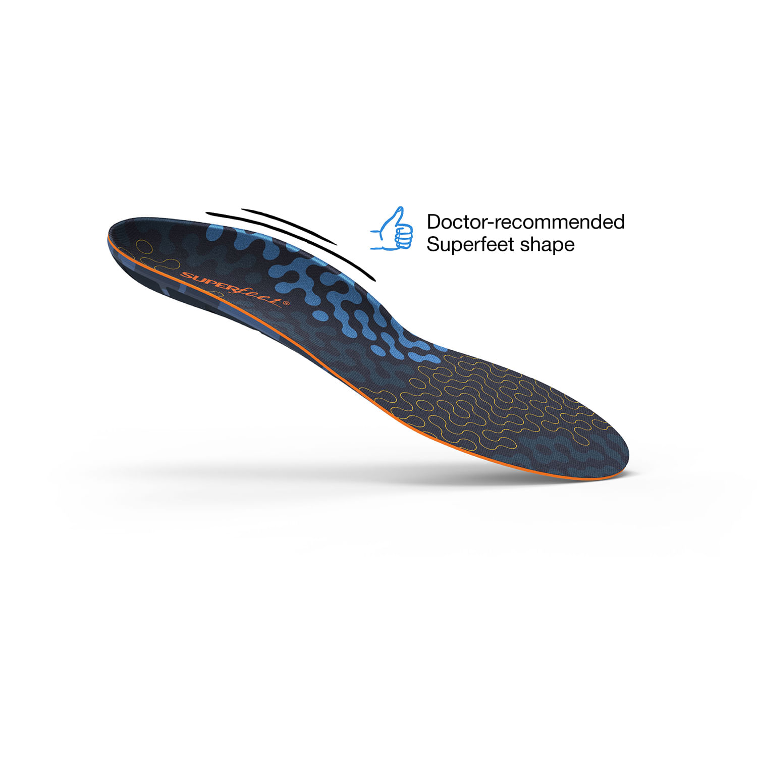 Superfeet-Run-Cushion-Medium-Arch-Insole-Navy---Orange