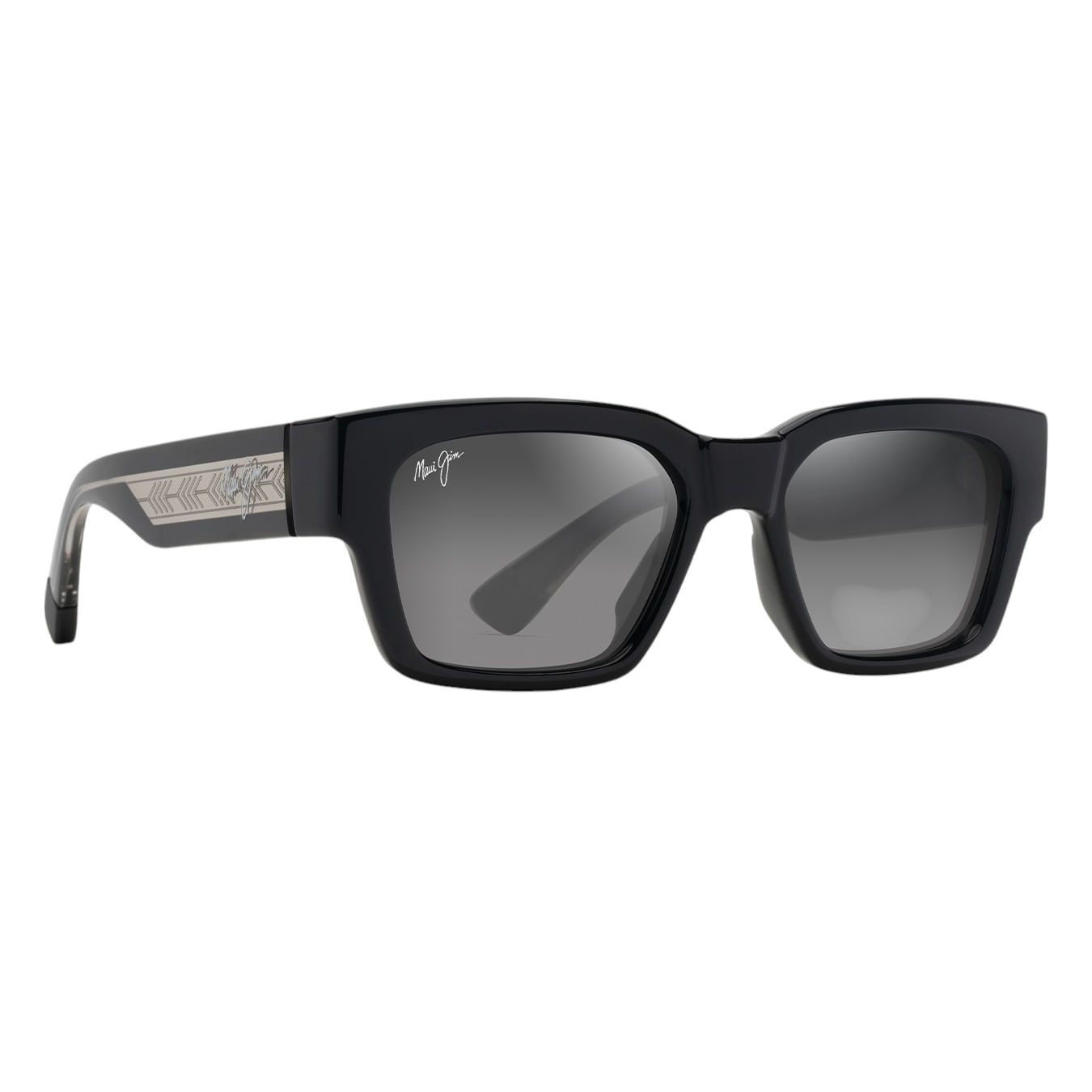 Maui-Jim-Kenui-Sunglasses-Shiny-Black---Transparent-Light-Grey---Neutral-Grey