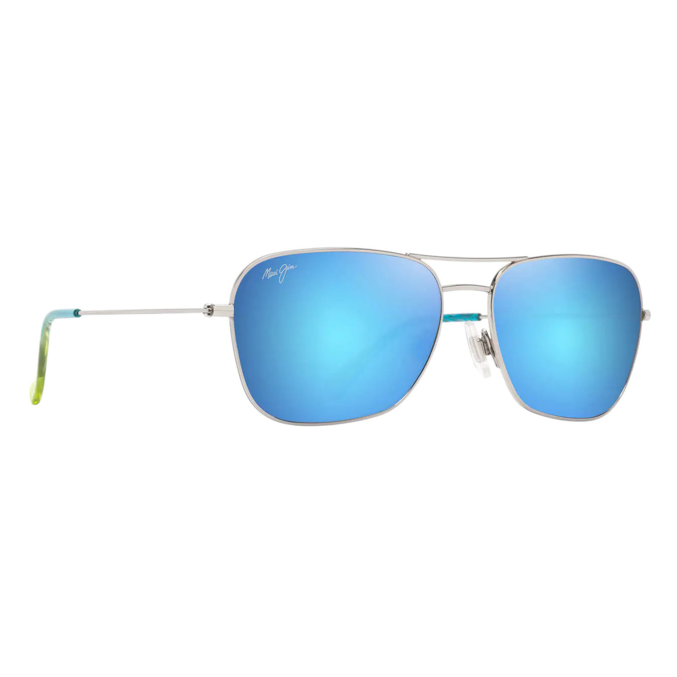 Maui-Jim-Na-auao-Sunglasses-Shiny-Silver-with-Blue---Green---Blue-Hawaii