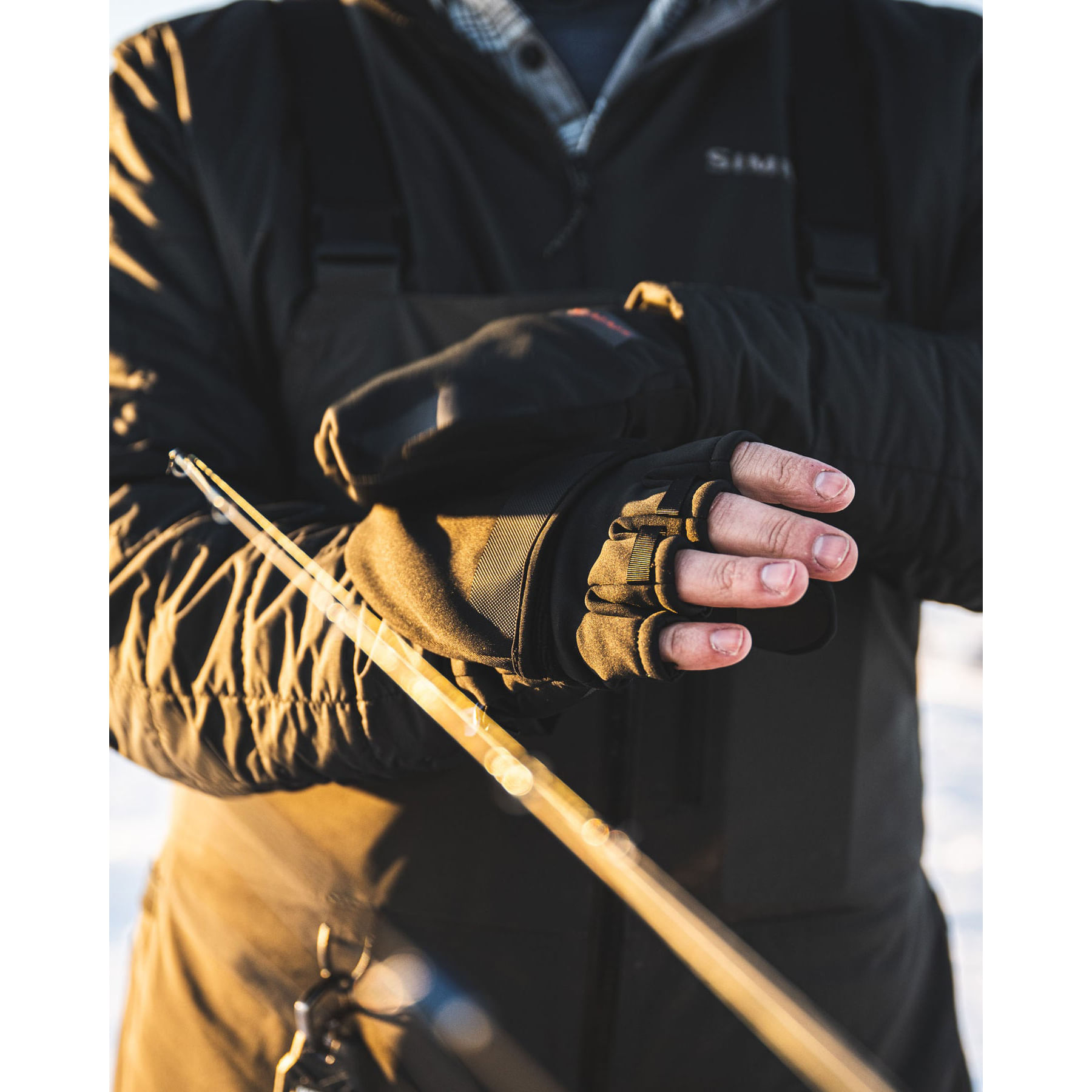 Simms-Windstopper-Foldover-Fishing-Mitten-Black