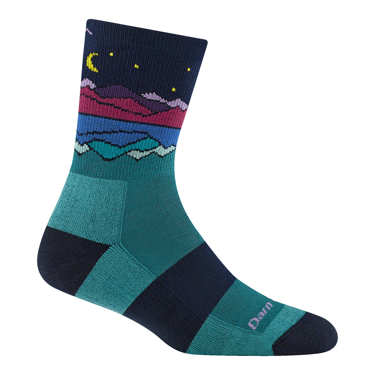 Darn-Tough-Mirror-Lake-Coolmax-Micro-Crew-Midweight-With-Cushion-Sock---Women-s-Teal