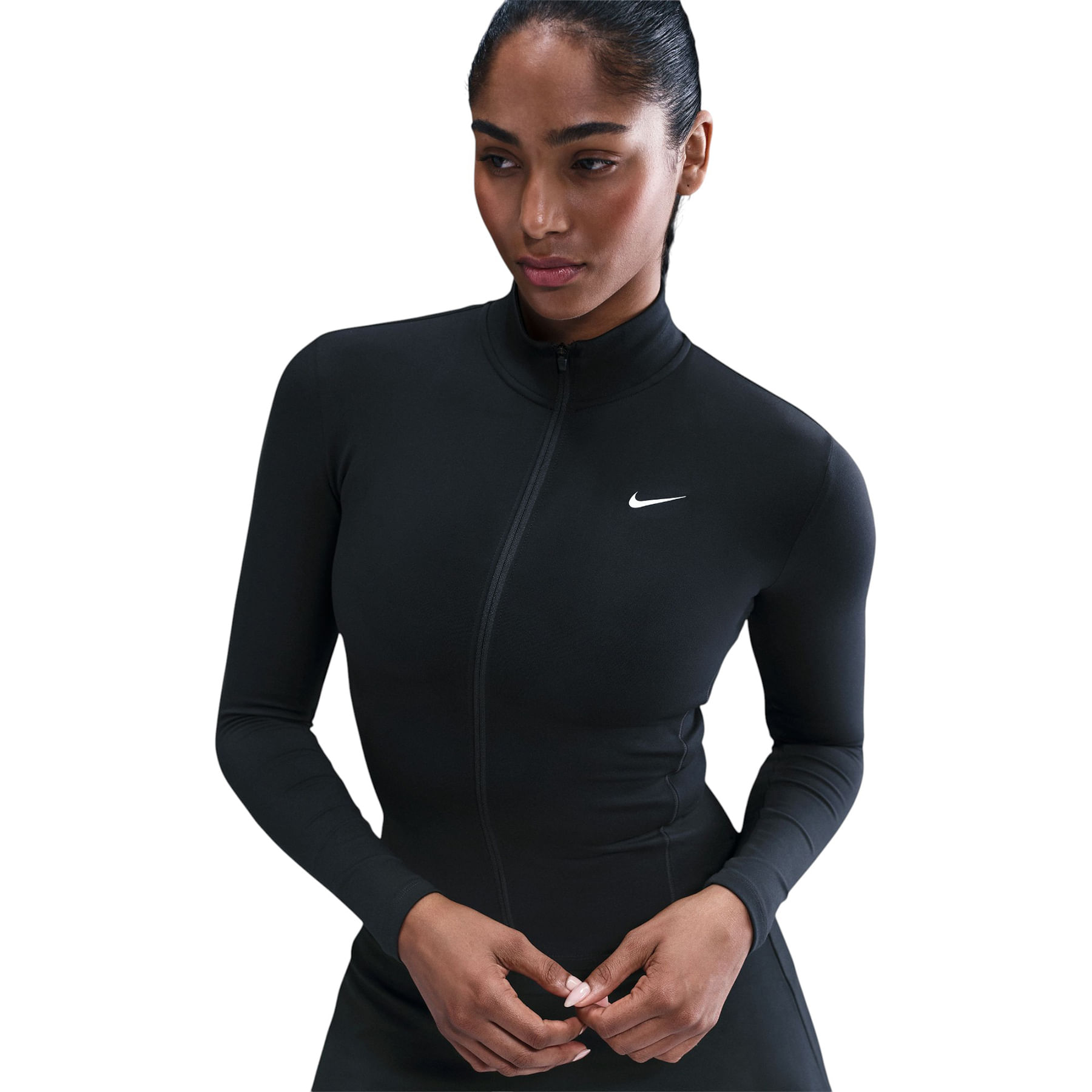 Nike-One-Fitted-Dri-FIT-Full-Zip-Jacket---Women-s-Black---White