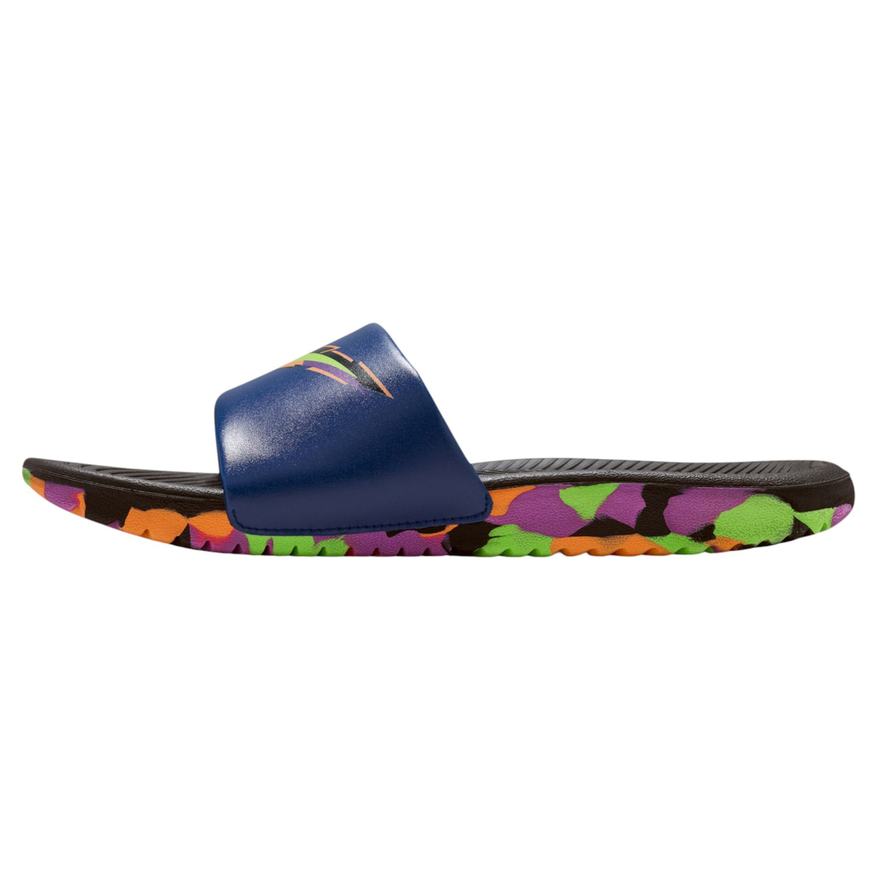 Nike-Kawa-SE-Athletic-Slide---Kids--Black---Green-Strike---Blue-Void---Marakesh
