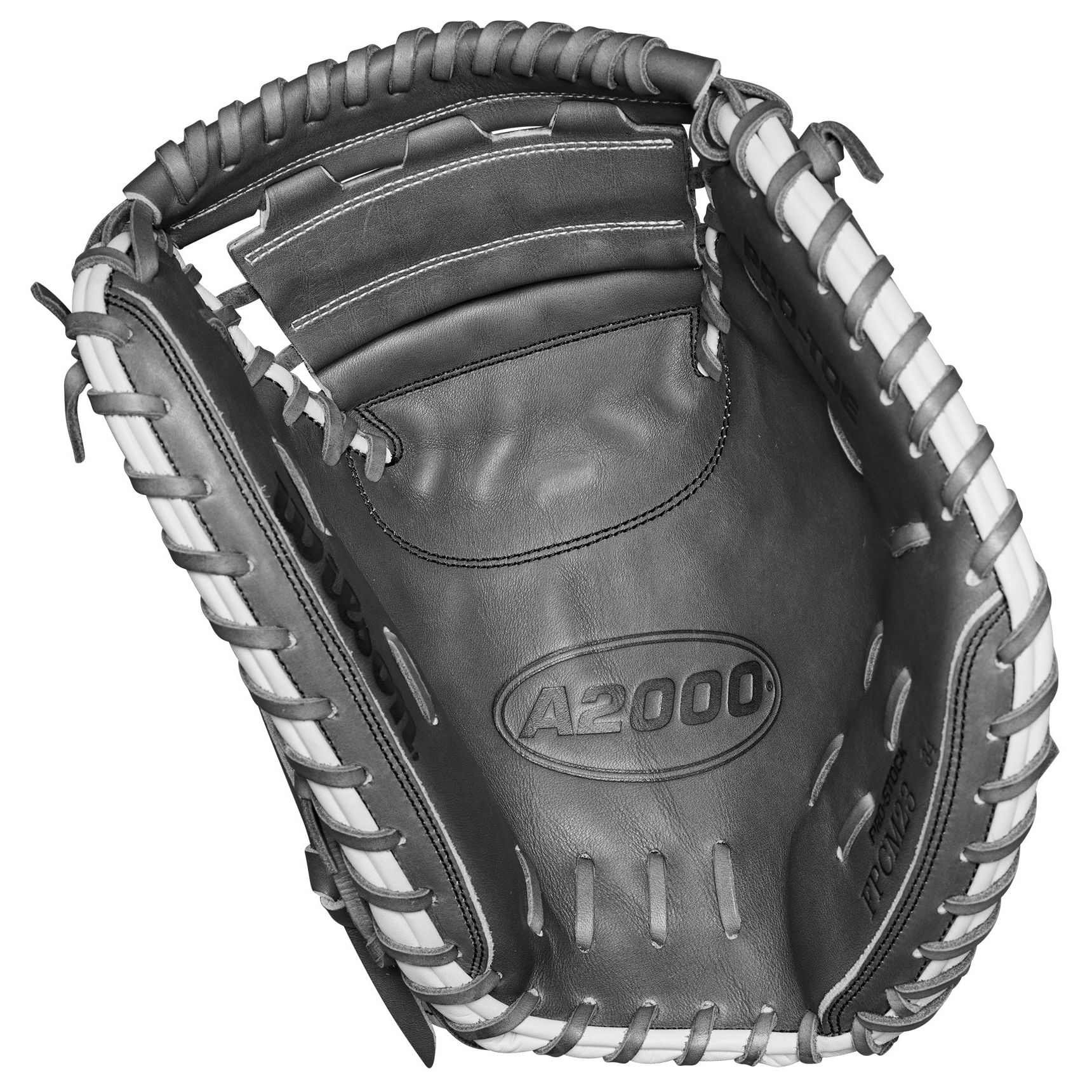 Wilson-A2000-FPCM23-Fastpitch-Softball-Catcher-Mitt-Grey---White