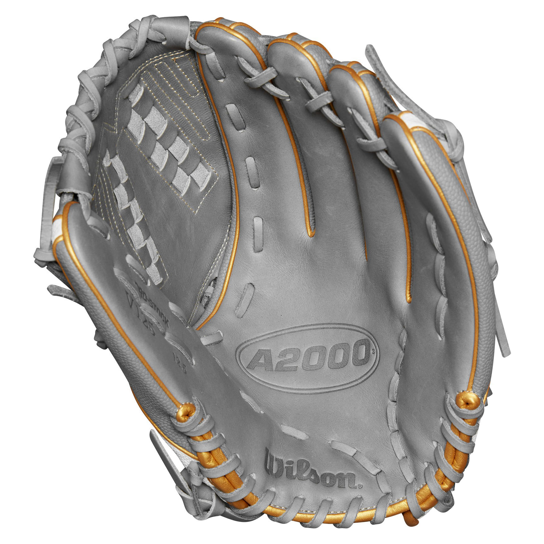 Wilson-A2000-Classic-V125-Fastpitch-Softball-Glove-Grey---Grey---White---Metallic-Gold