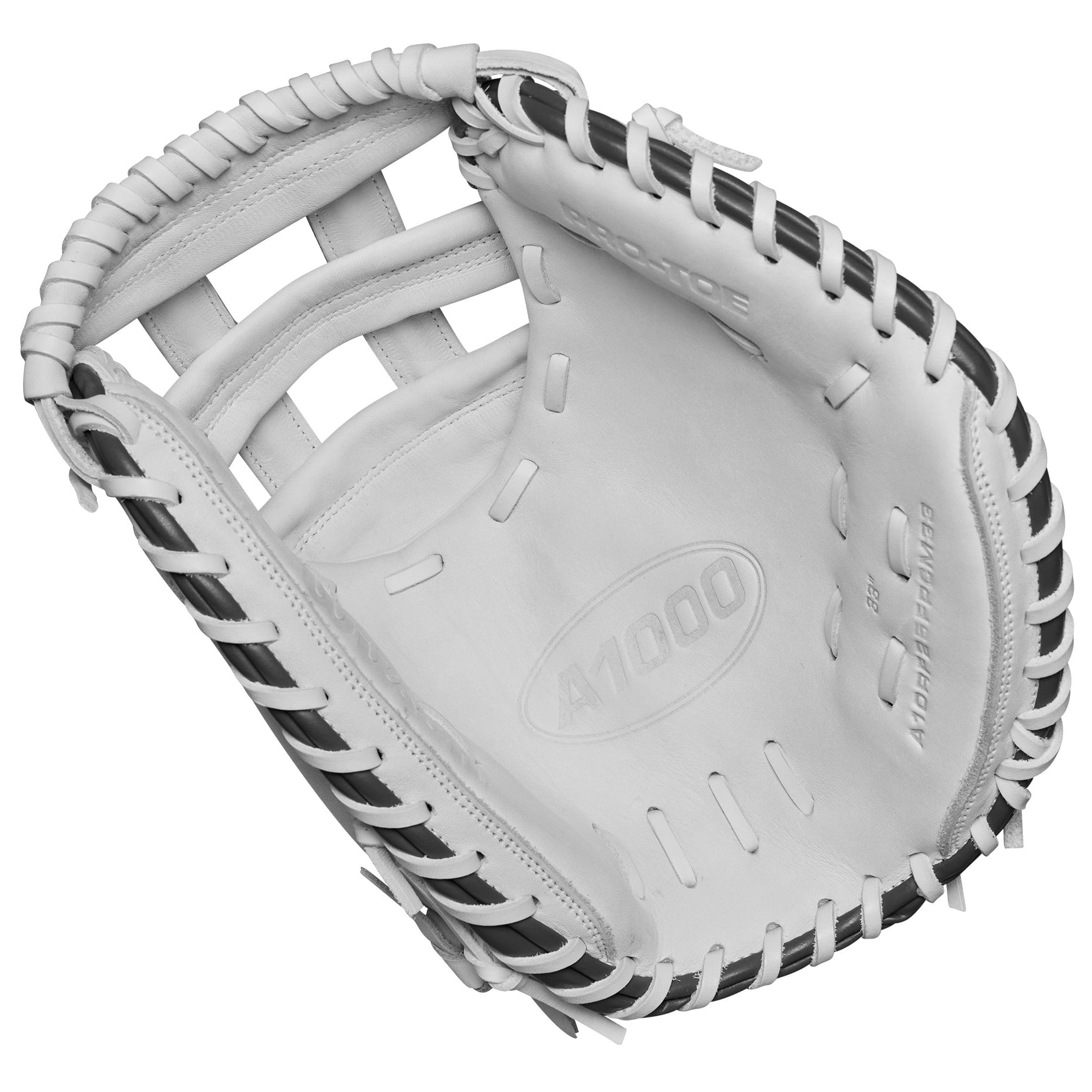Wilson-A1000-CM33-Fastpitch-Softball-Catcher-Mitt-White---Black---Red