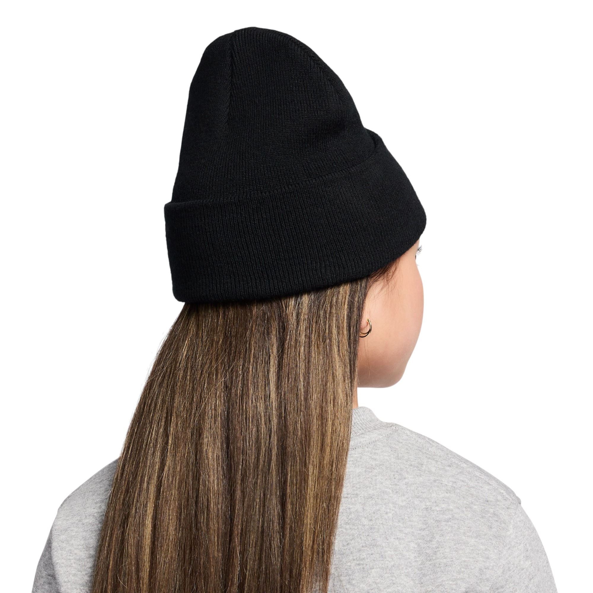 Nike-Peak-Beanie---Kids--Black---Safety-Orange