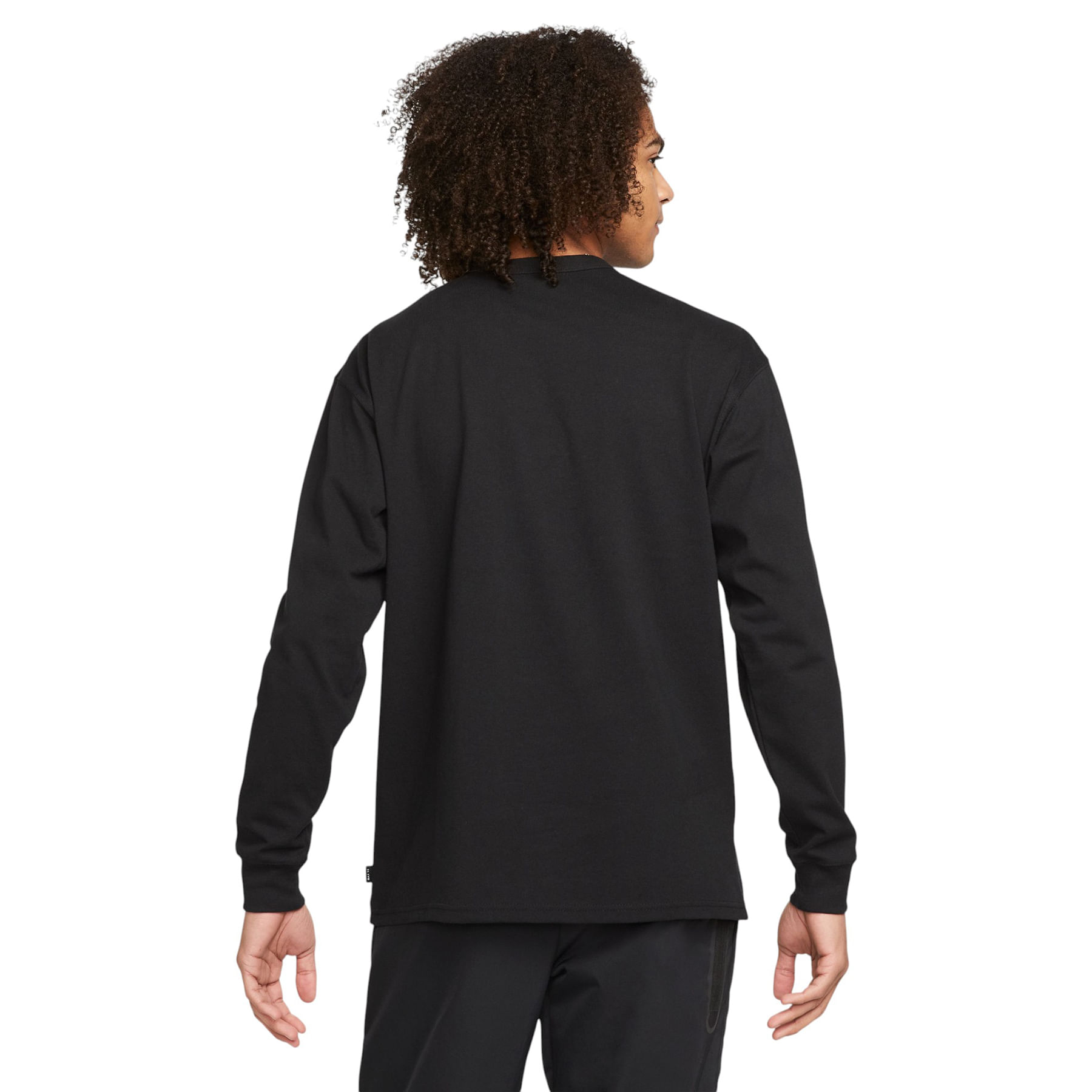 Nike-Sportswear-Premium-Essentials-Long-Sleeve-T-Shirt---Men-s-Black---Black