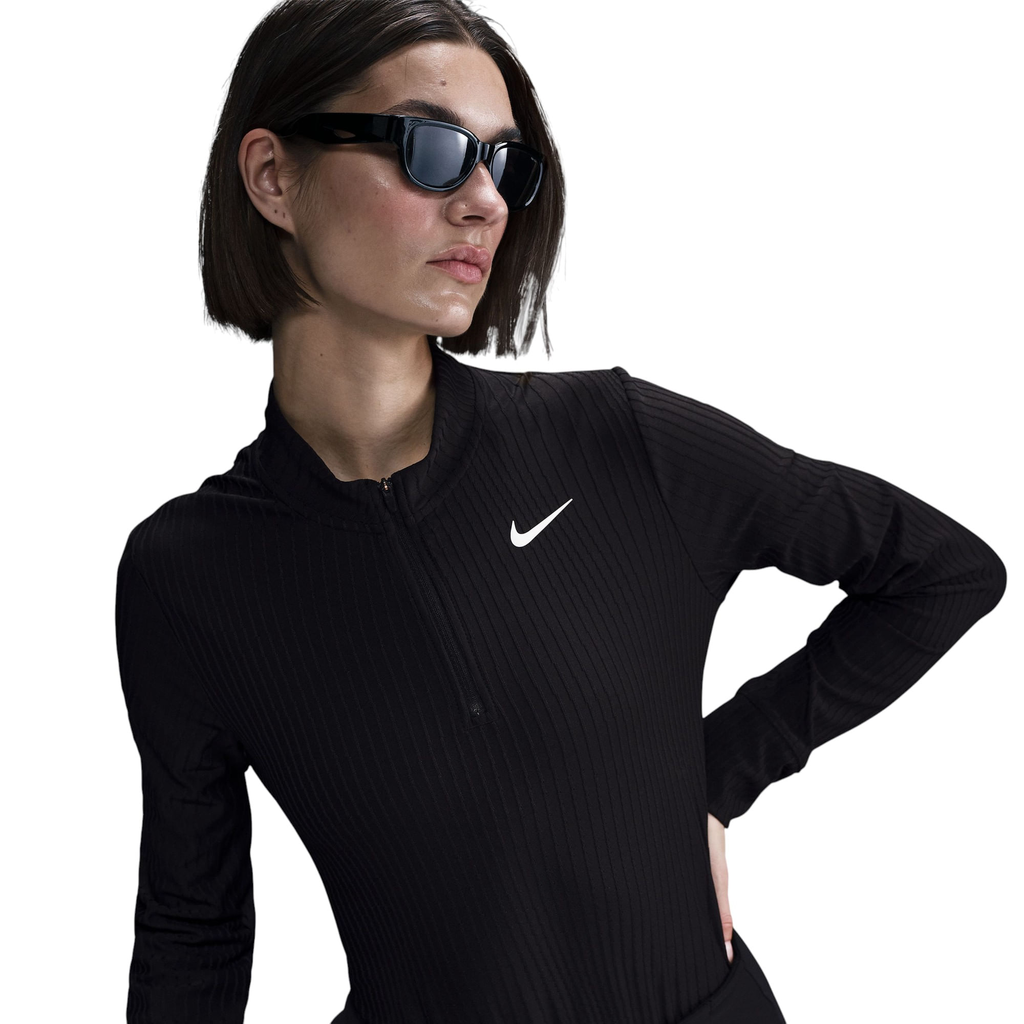 Nike-Tour-Dri-FIT-ADV-Half-Zip-Golf-Hoodie---Women-s-Black---White