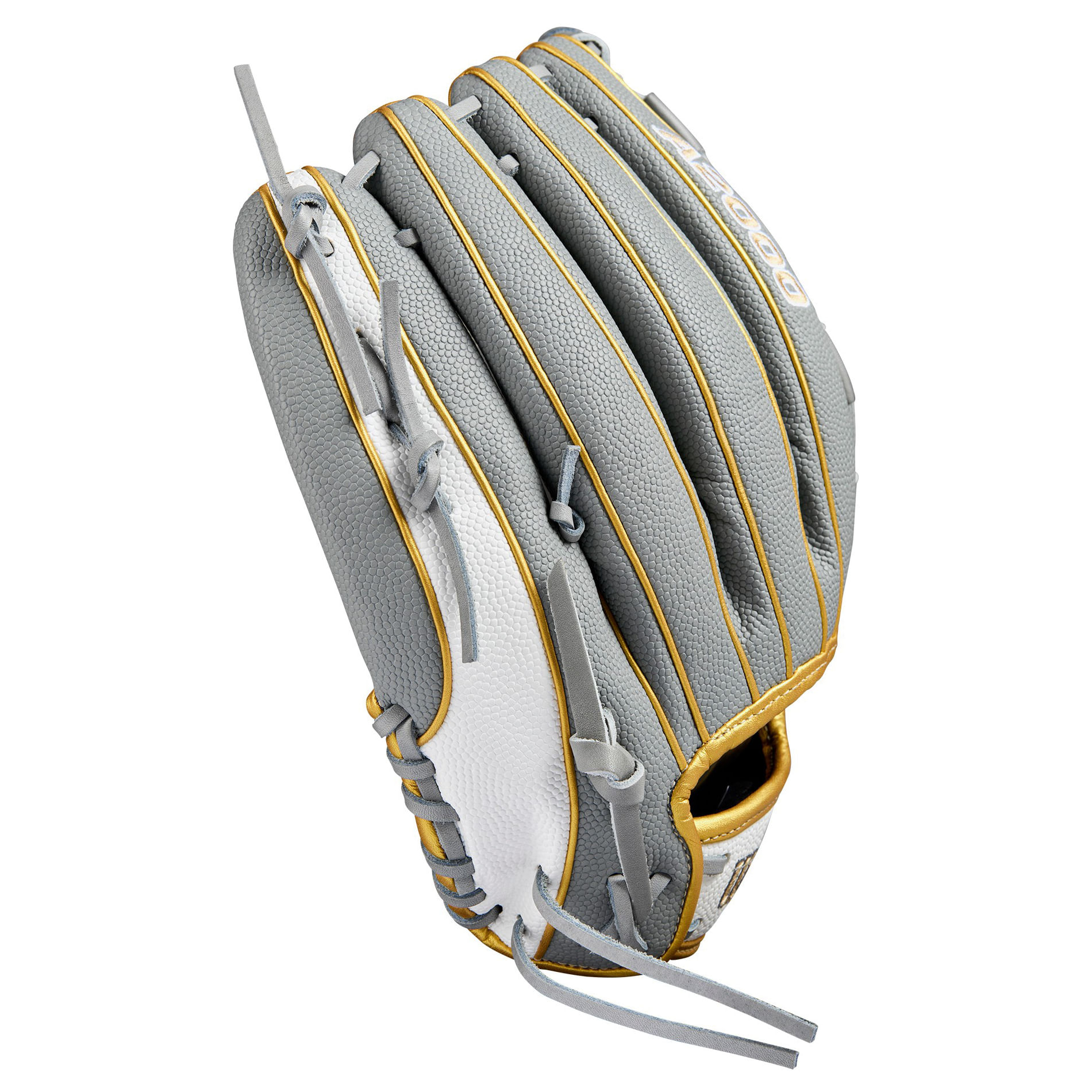Wilson-A2000-Classic-V125-Fastpitch-Softball-Glove-Grey---Grey---White---Metallic-Gold