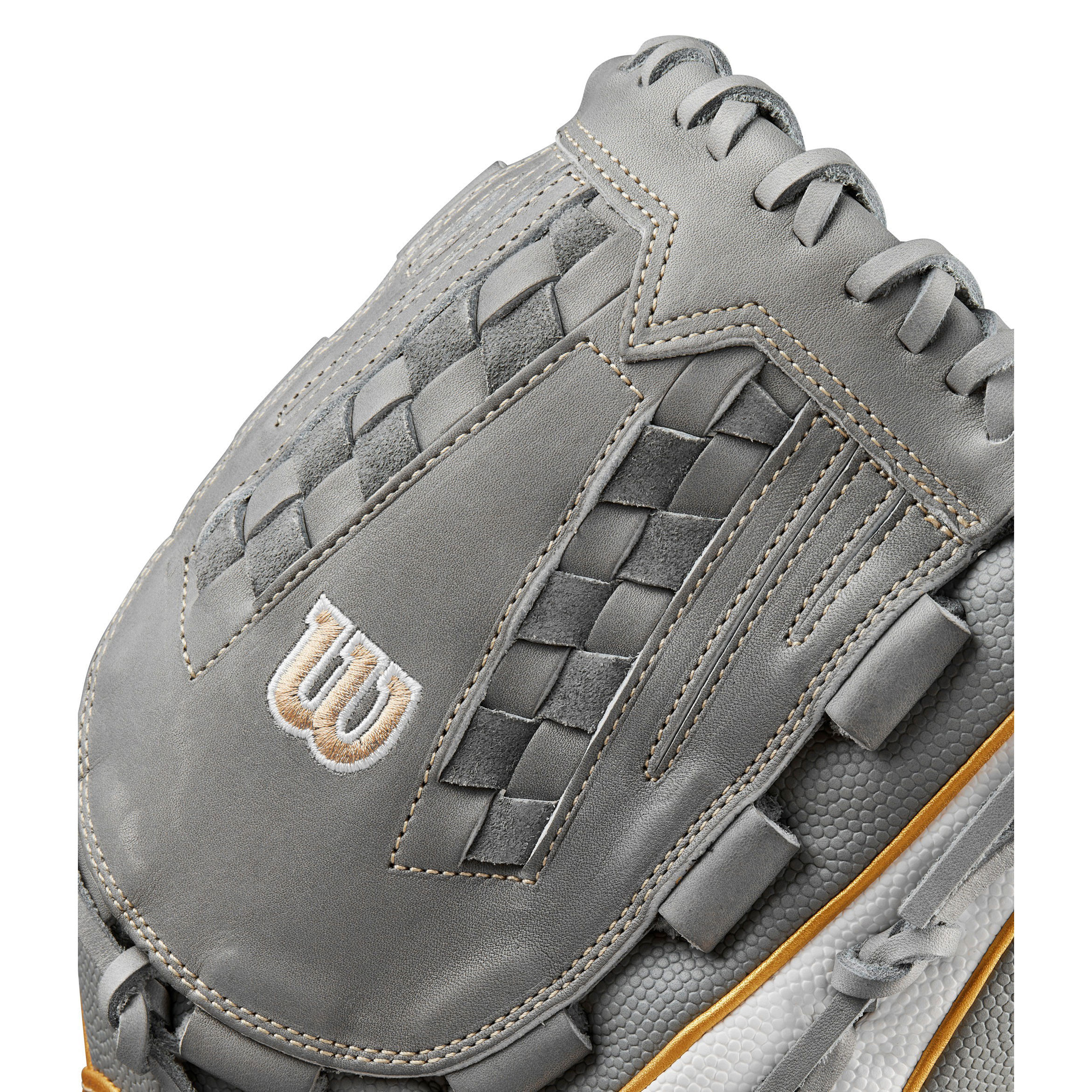Wilson-A2000-Classic-V125-Fastpitch-Softball-Glove-Grey---Grey---White---Metallic-Gold
