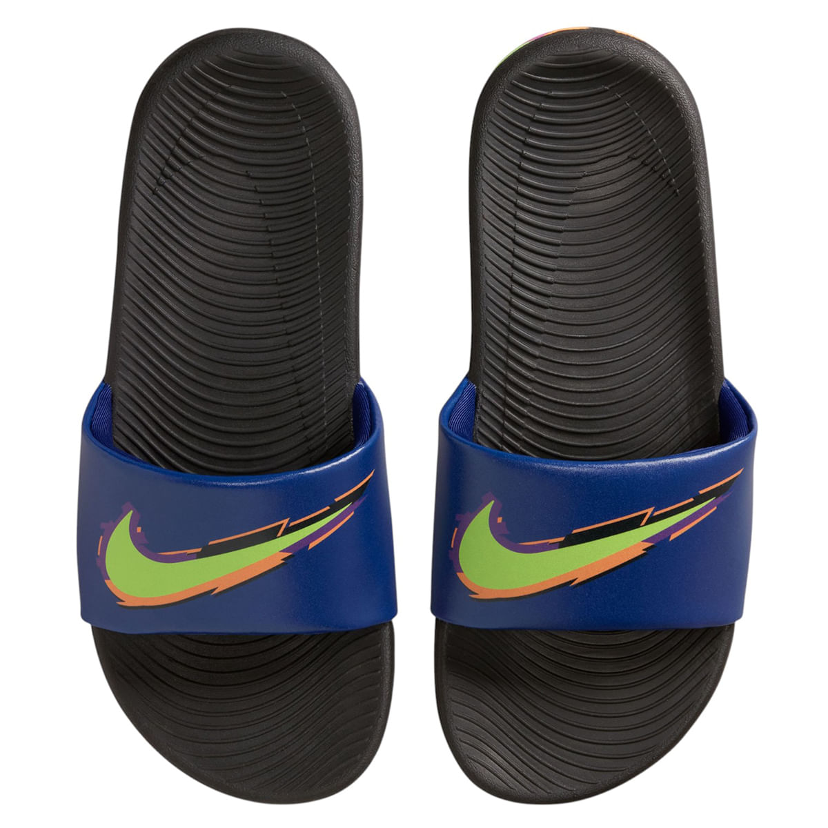 Nike-Kawa-SE-Athletic-Slide---Kids--Black---Green-Strike---Blue-Void---Marakesh