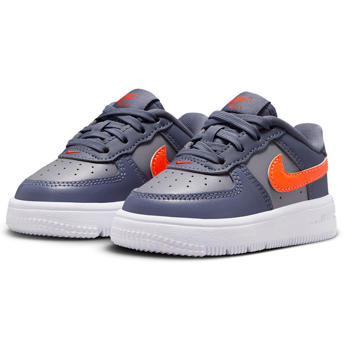 Nike-Force-1-Low-Lace-Shoe---Toddler-Cement-Grey---Team-Orange---Light-Carbon