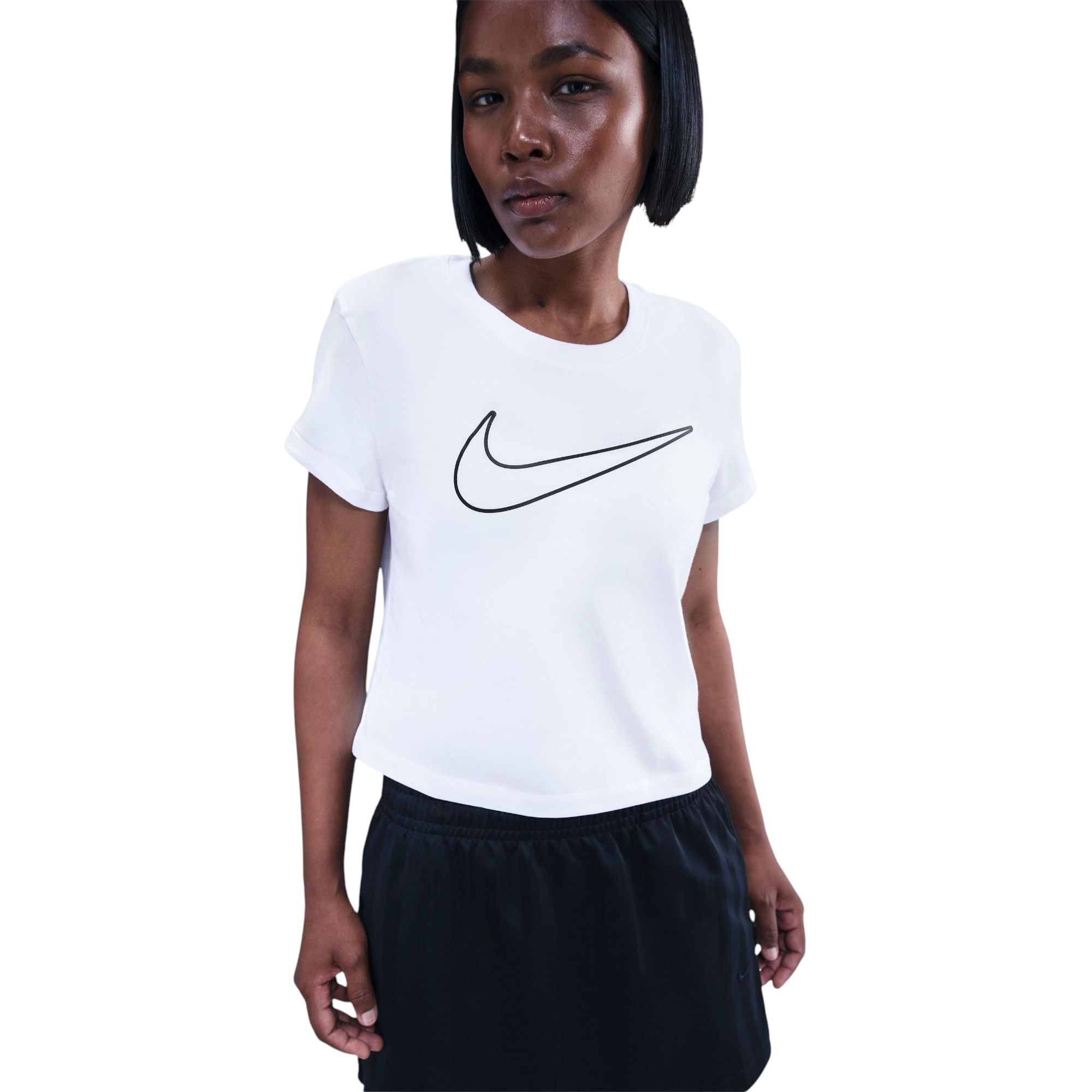 Nike-Sportswear-Club-Graphic-T-Shirt---Women-s-White---Black