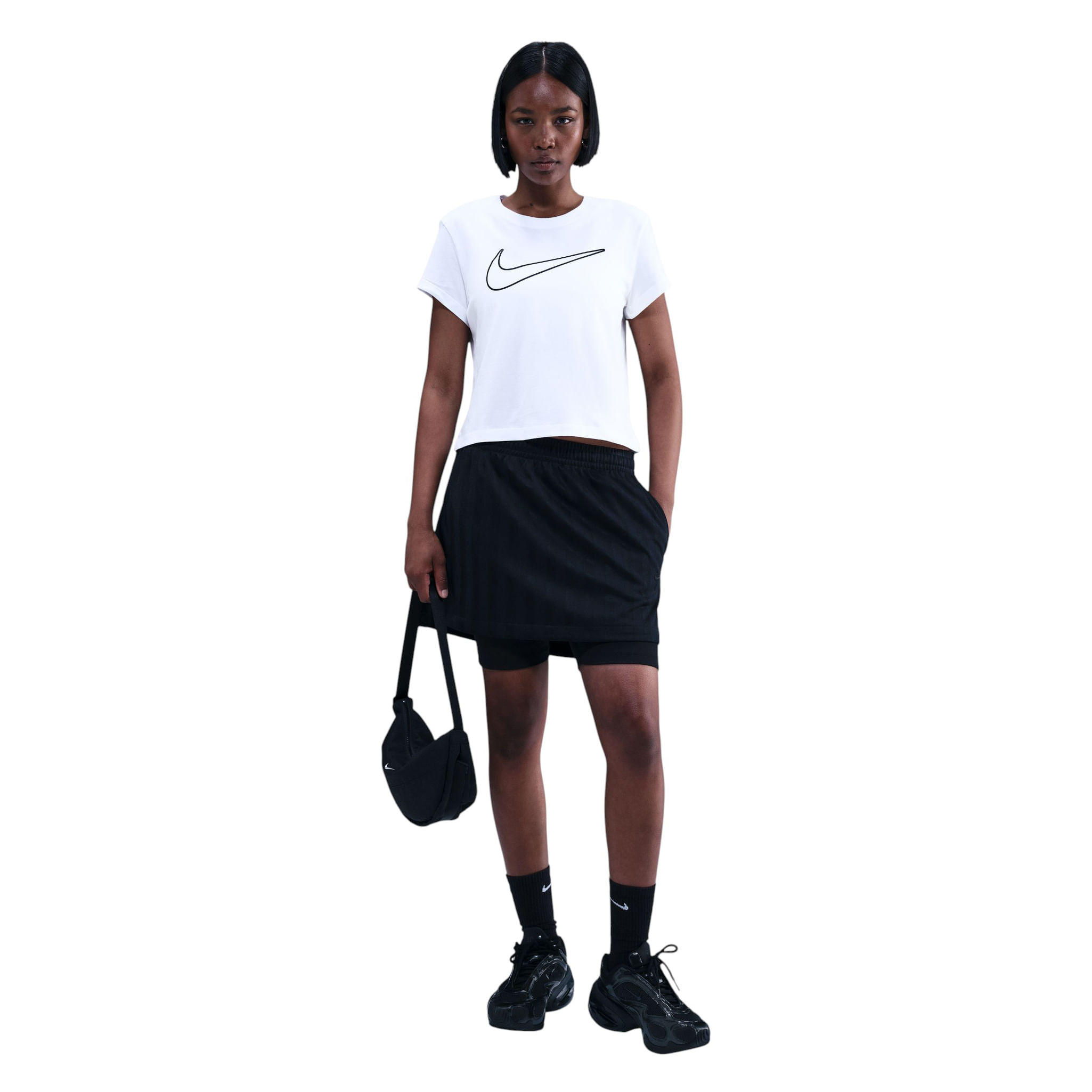 Nike-Sportswear-Club-Graphic-T-Shirt---Women-s-White---Black