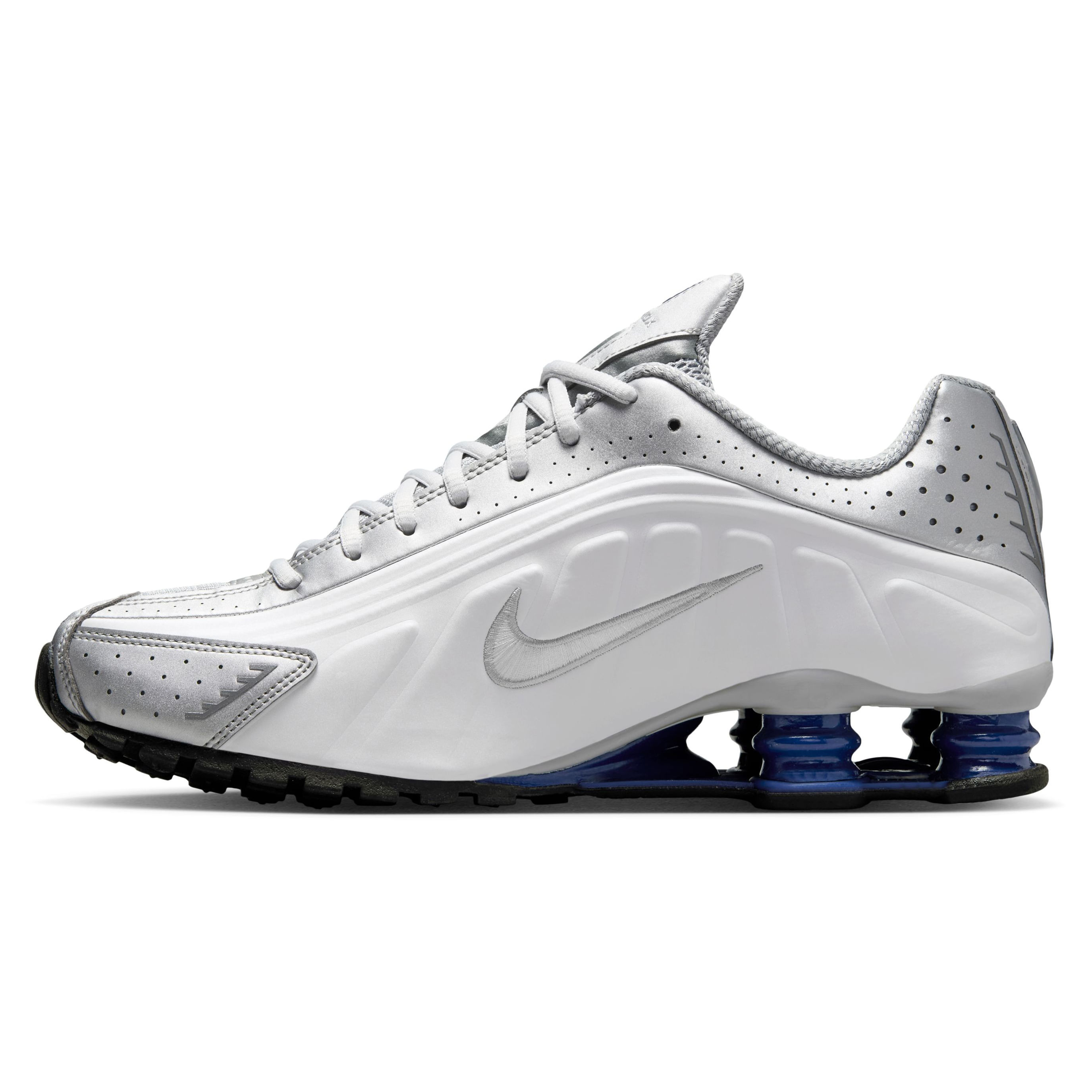 Nike-Shox-R4-Shoe---Men-s-White---White---Metallic-Silver