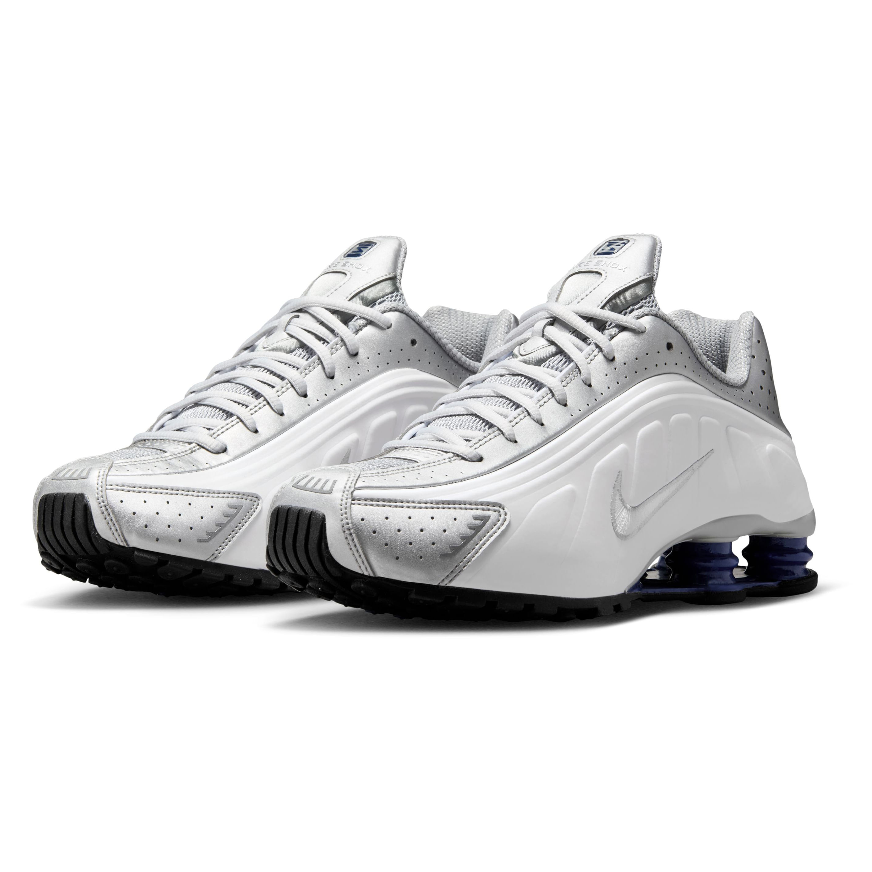 Nike-Shox-R4-Shoe---Men-s-White---White---Metallic-Silver