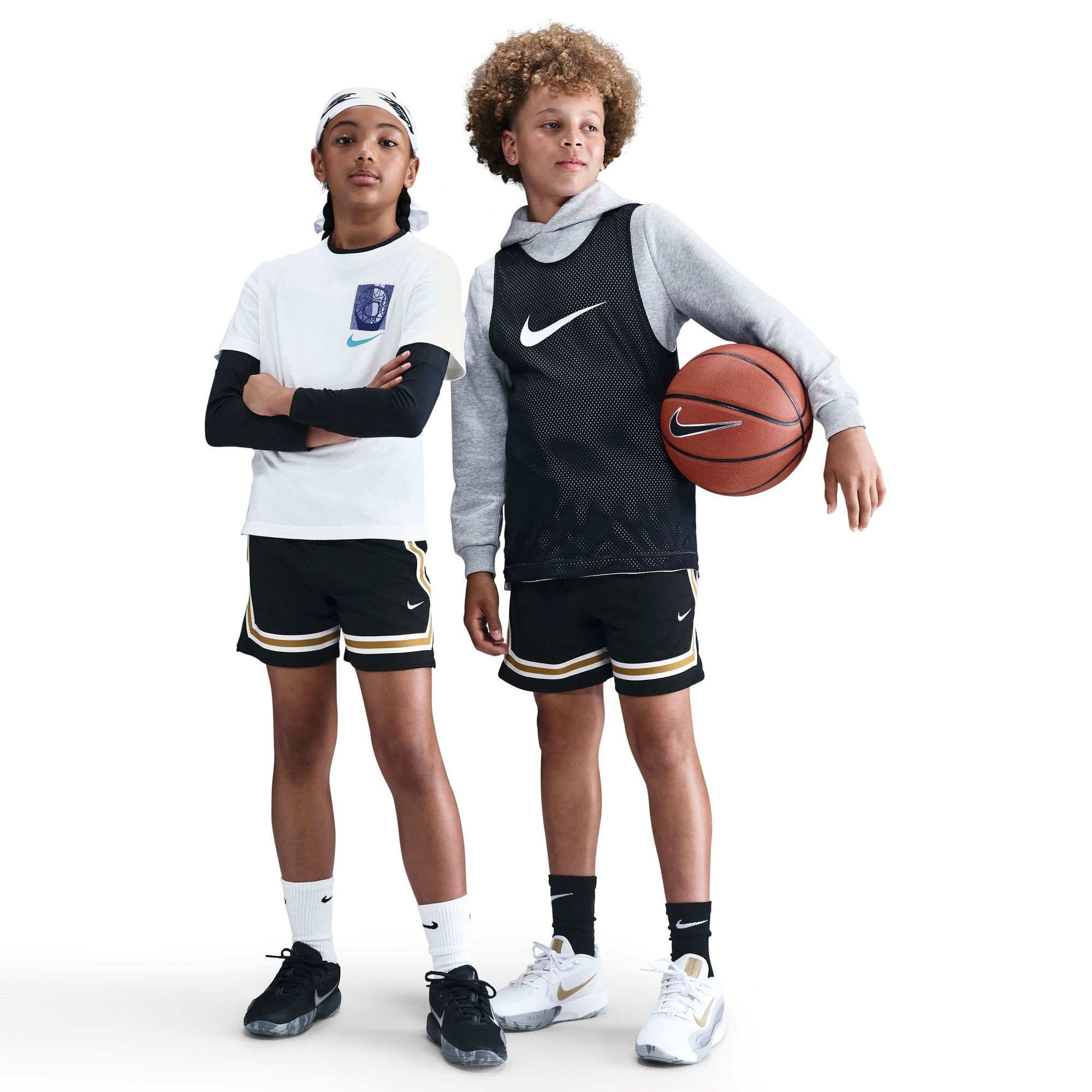 Nike-Dri-FIT-Crossover-5--Short---Youth-Black---Bright-Citron---White