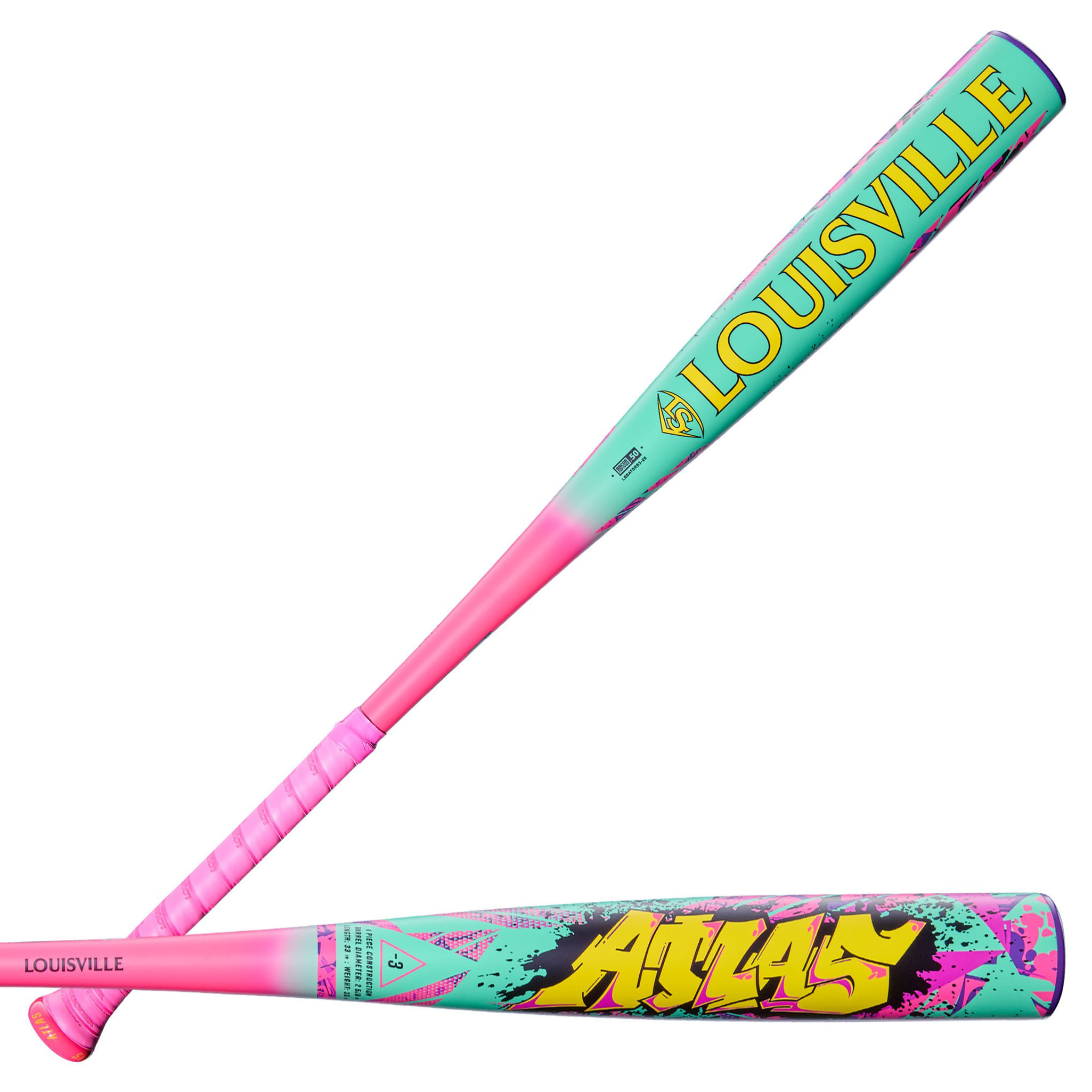 Louisville Slugger Atlas Wildstyle BBCOR (-3) Baseball Bat - 2026