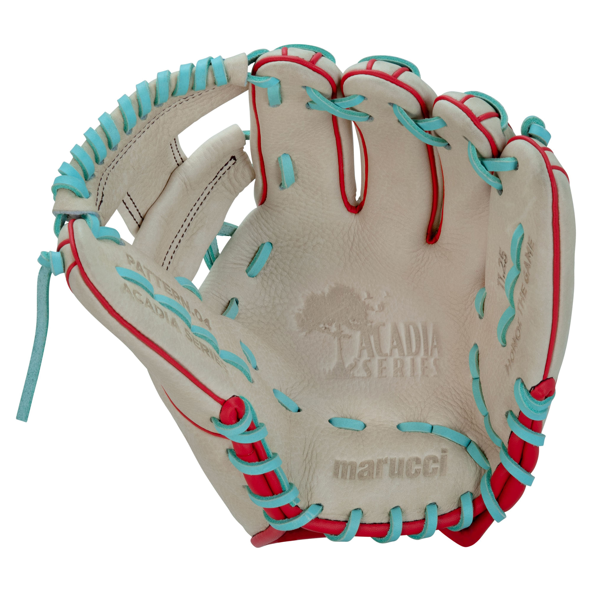Marucci-Acadia-V3-42A2-I-Web-Baseball-Glove---Kids--Camel---Red---Mint