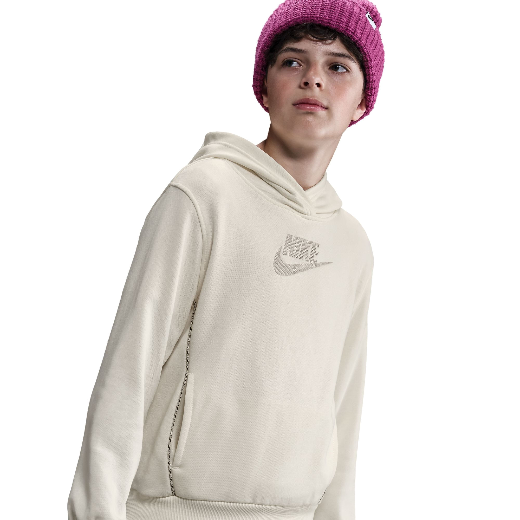 NIKE-K-French-Terry-Hoodie-Soft-Pearl---Light-Orewood-Brown