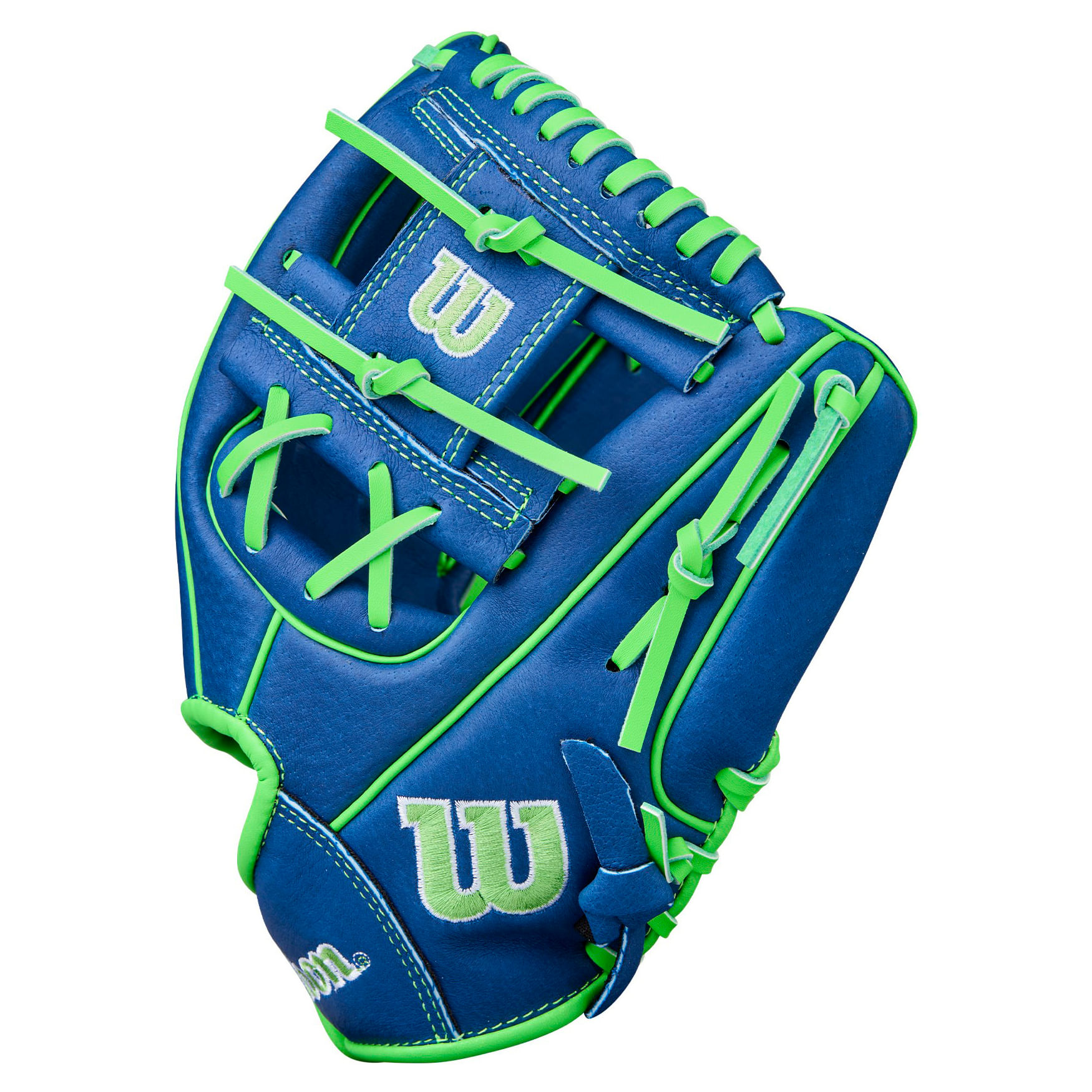 Wilson-A450-10.75--Infield-Baseball-Glove-Youth---2022-Royal-Blue---Neon-Green---White