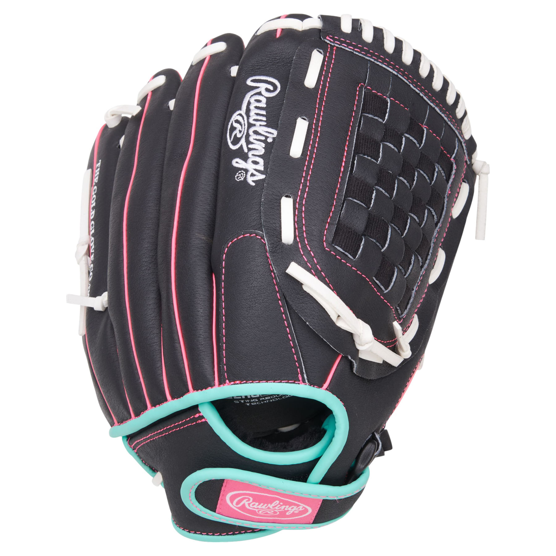 Rawlings-Sure-Catch-12.5--Softball-Glove---Kids--Black---Mint---Pink