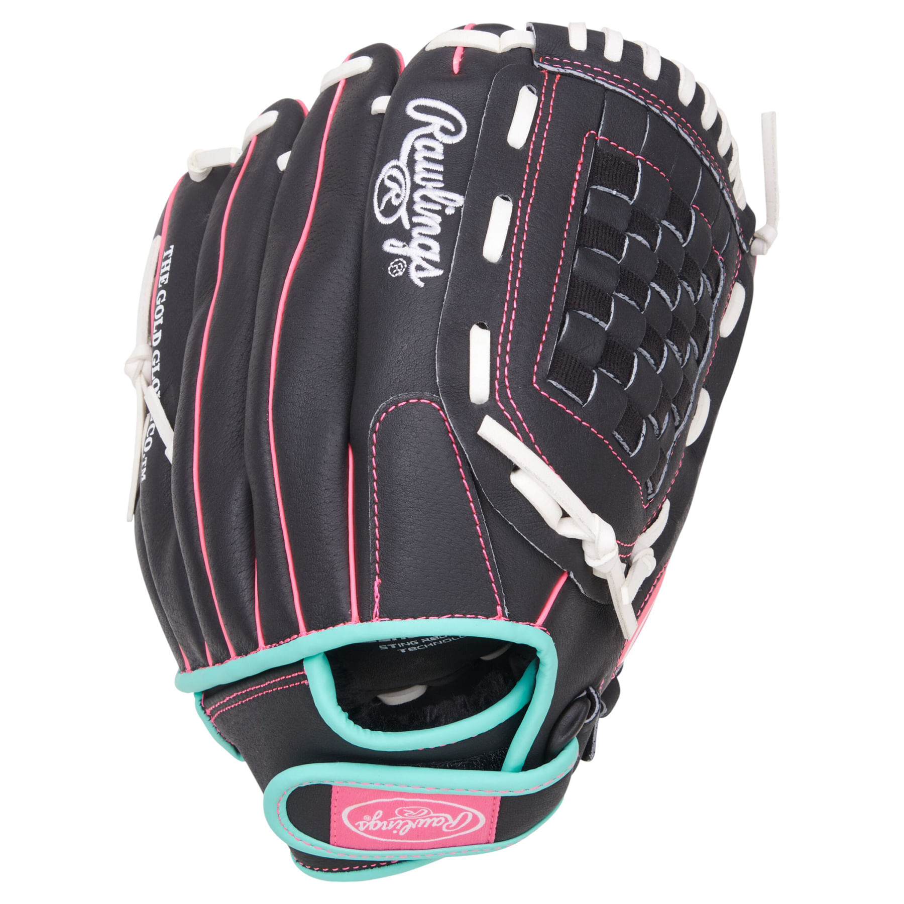 Rawlings-Sure-Catch-12--Softball-Glove---Kids--Black---Mint---Pink