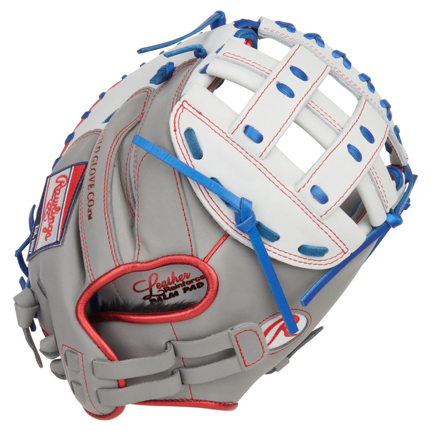 Rawlings-Liberty-Advanced-33--Fastpitch-Softball-Catcher-Mitt-Gray---White---Royal