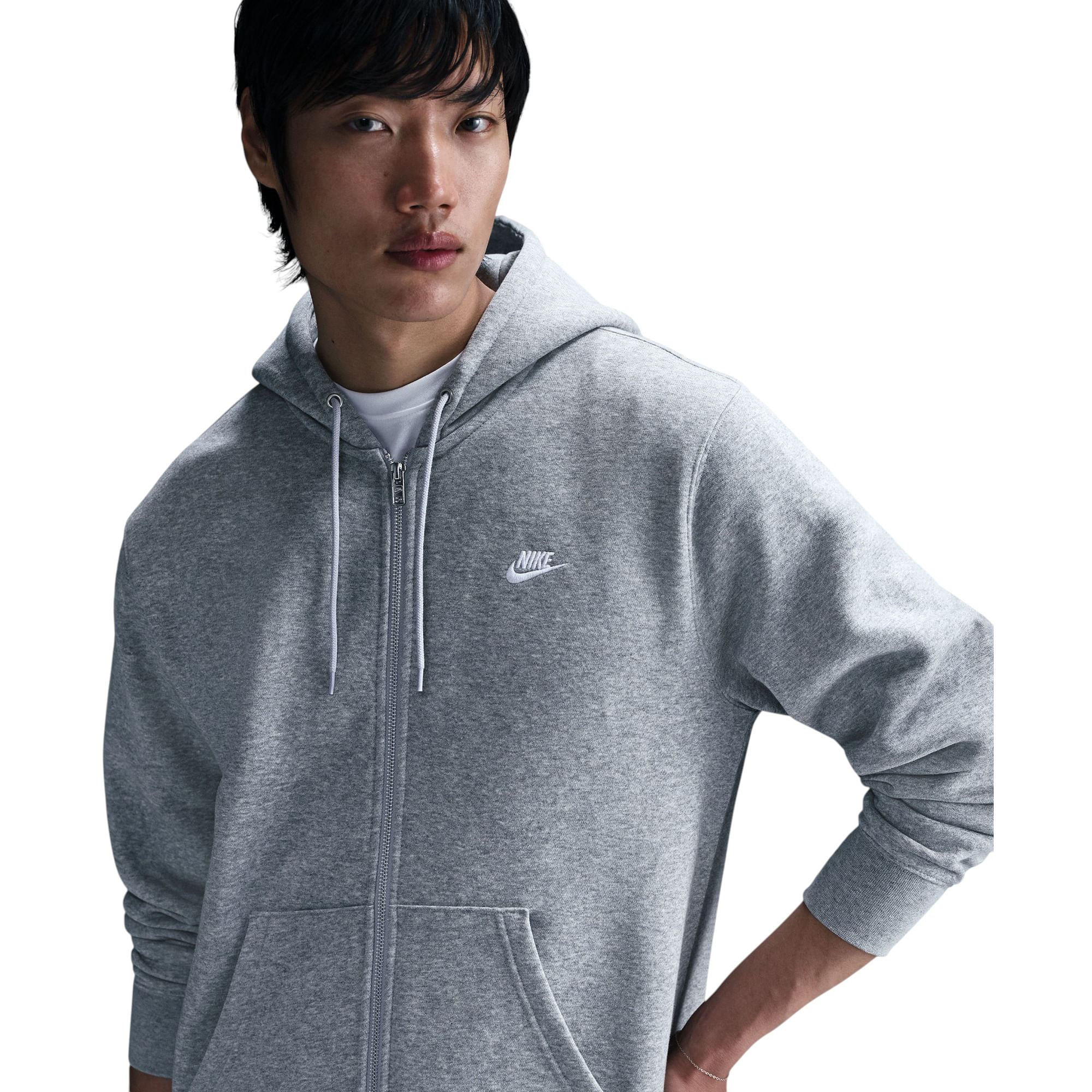 grey nike zip up mens