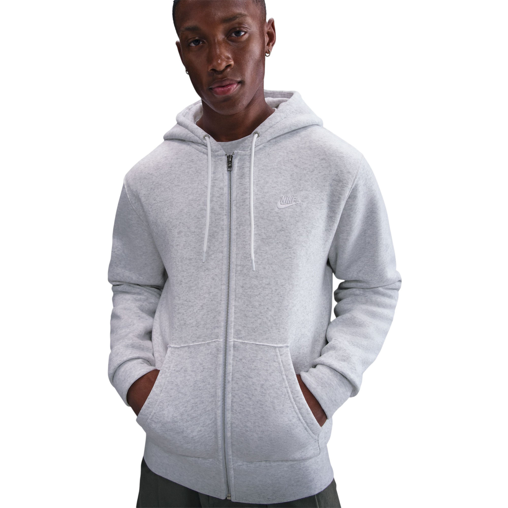 Nike-Club-Basketball-Full-Zip-Hoodie---Men-s-Birch-Heather---White---White
