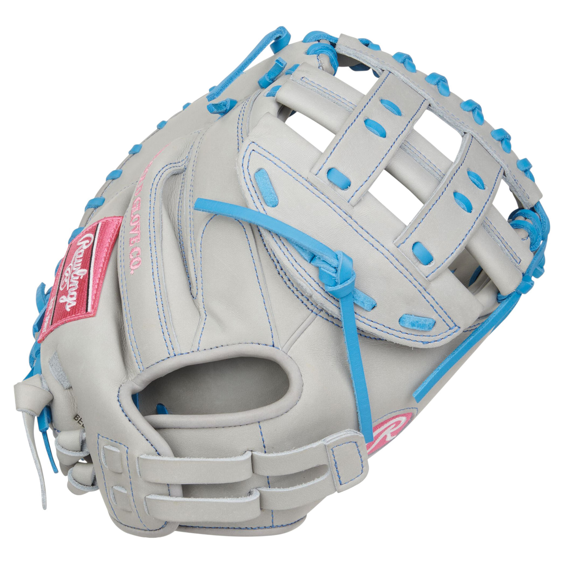 Rawlings-Heart-of-The-Hide-33--Fastpitch-Softball-Catcher-Mitt-Gray---Columbia-Blue